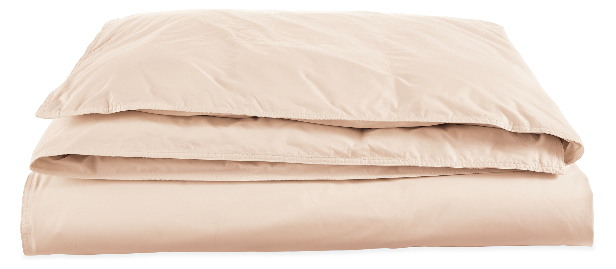 Signature Percale King Duvet Cover in Blush