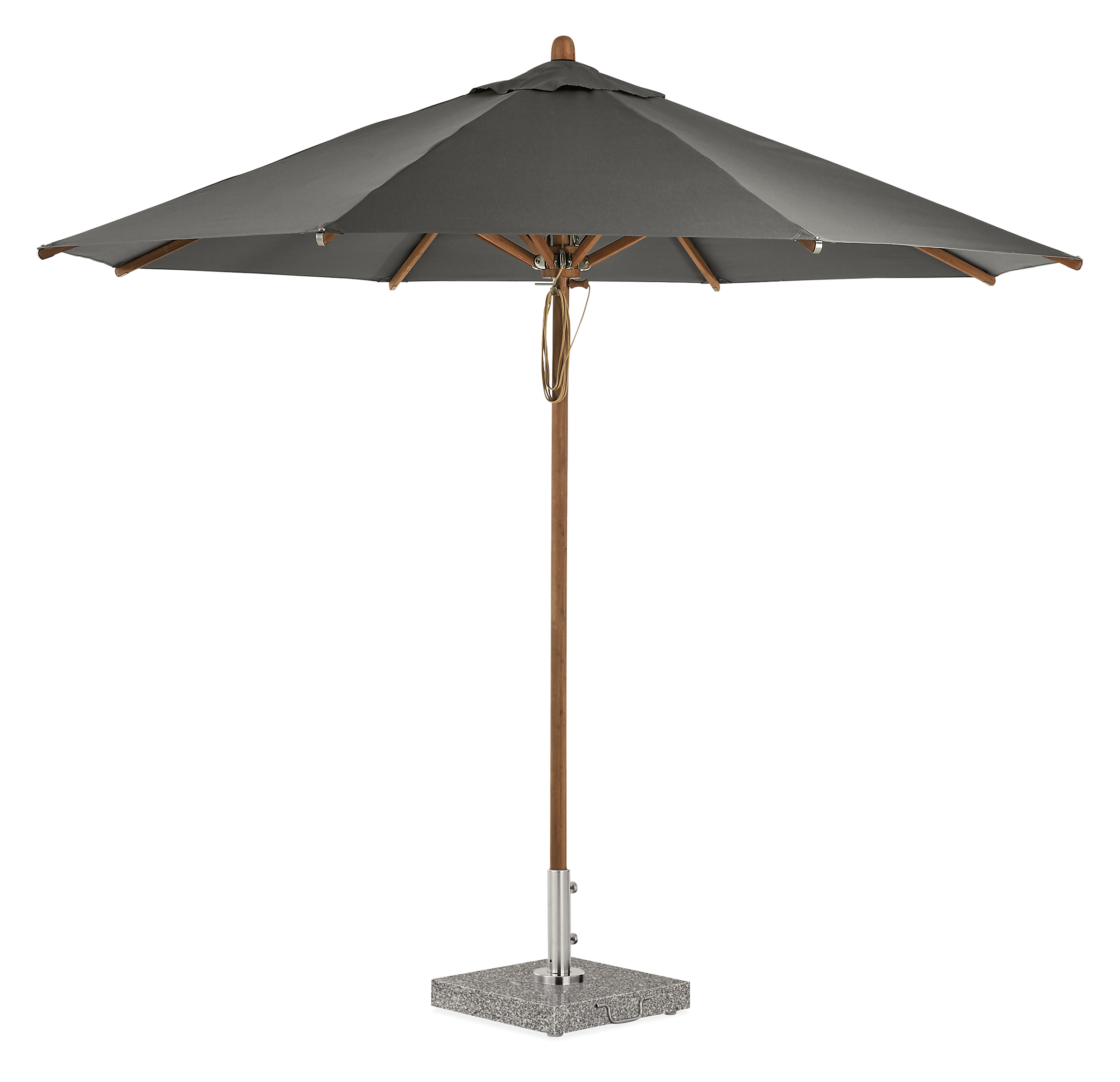Cirro 10' Patio Umbrella in Grey with Bamboo Pole