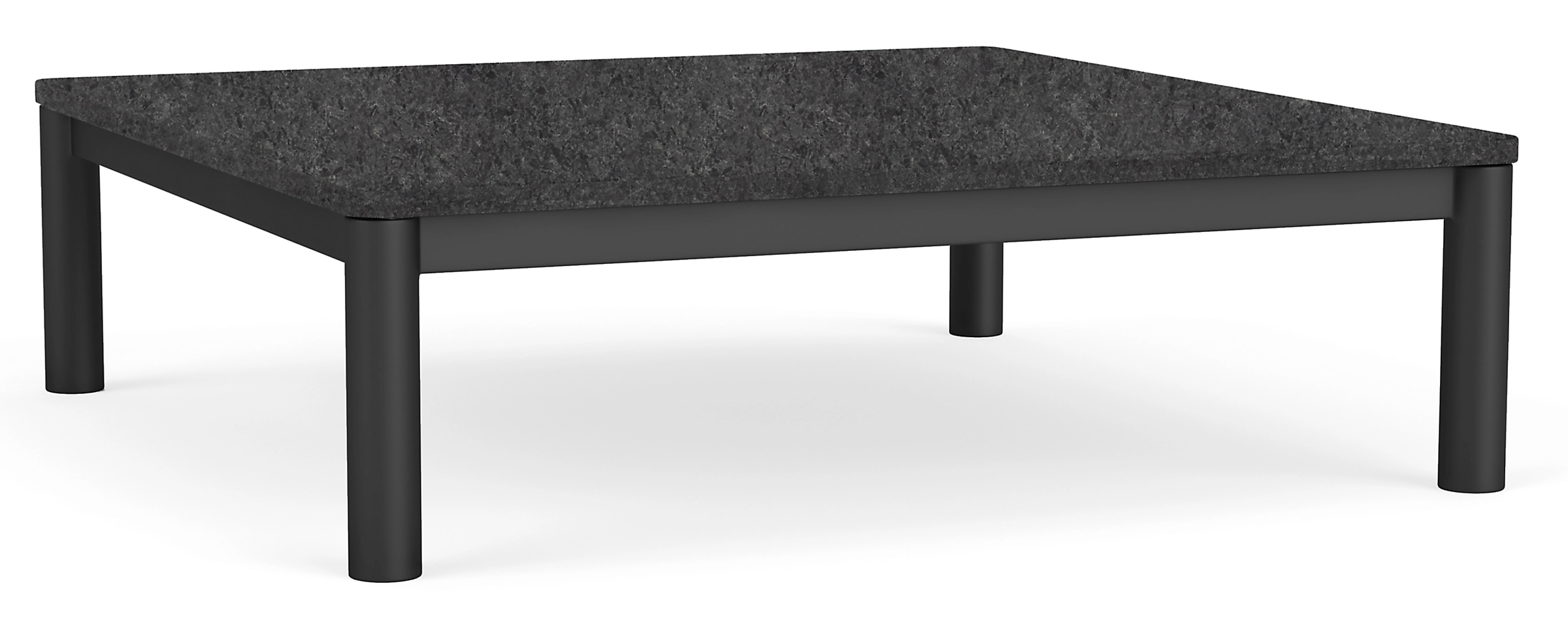 Westbrook 36w 36d 11h Coffee Table with Mesabi Black Top & Graphite Base