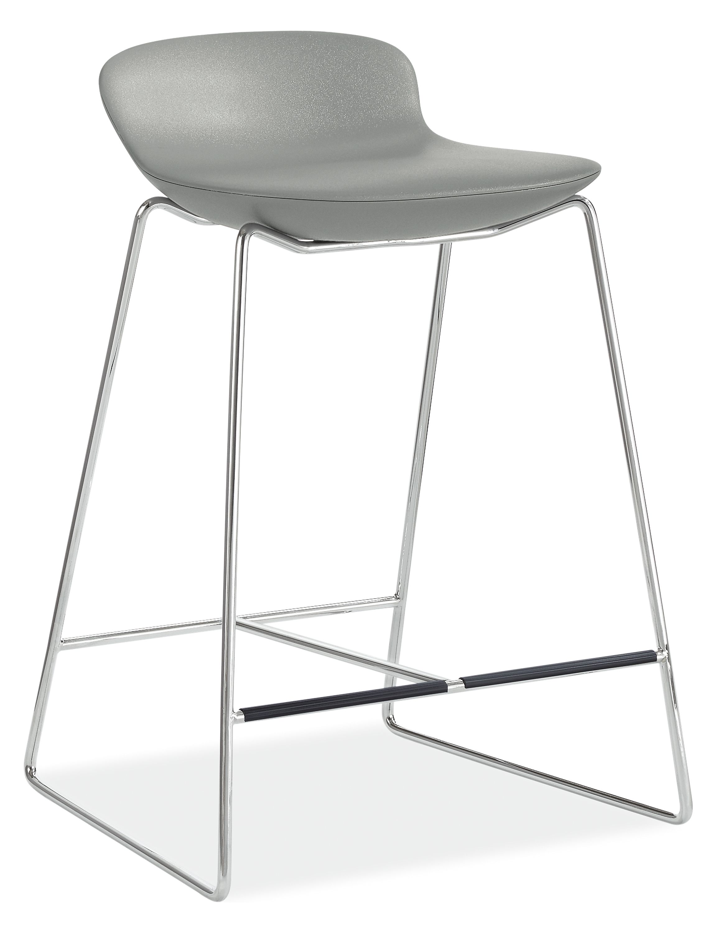 Leo Counter Stool in Grey with Wire Base