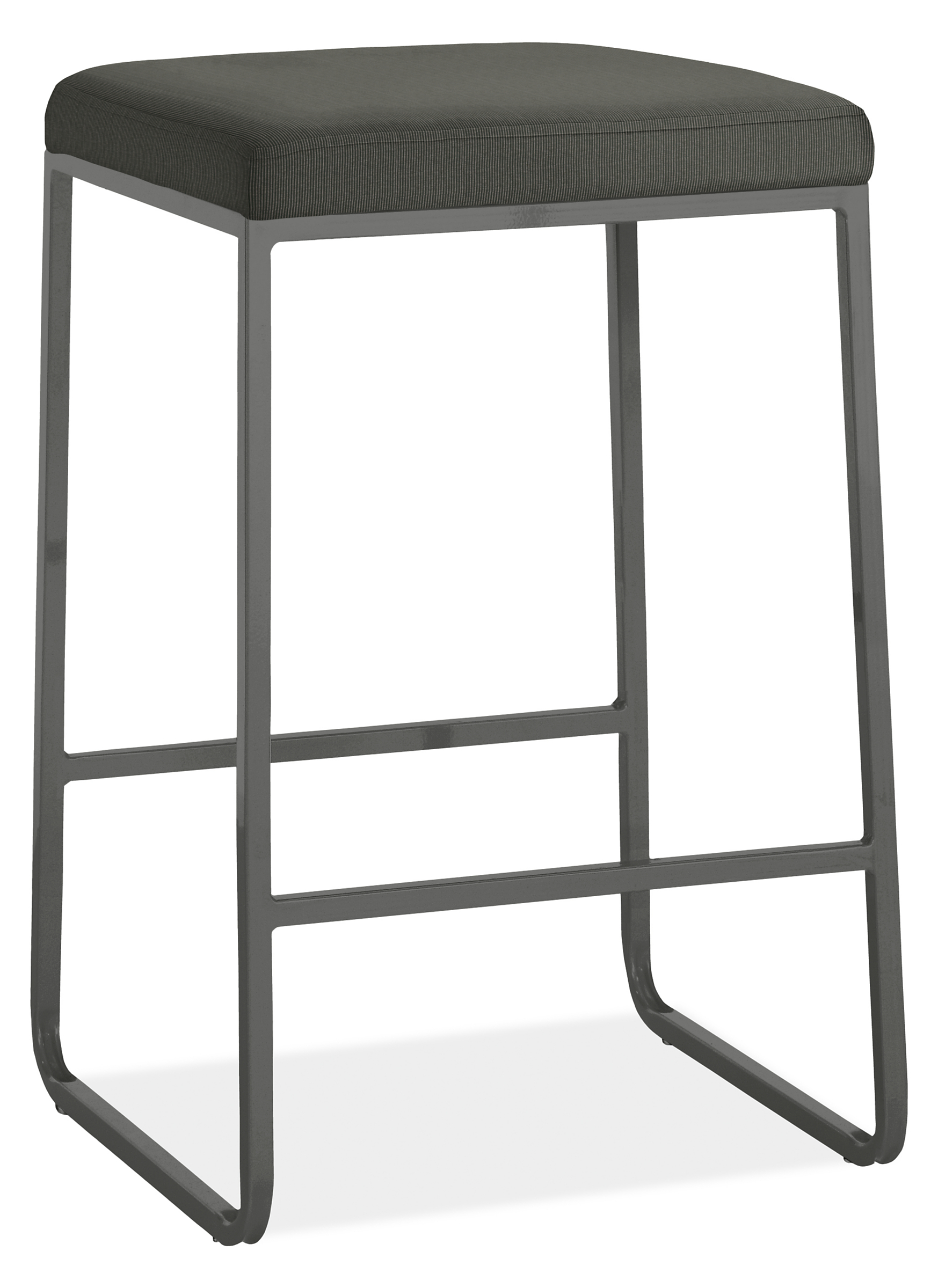 Collins Counter Stool in Sunbrella Canvas Coal with Graphite Frame