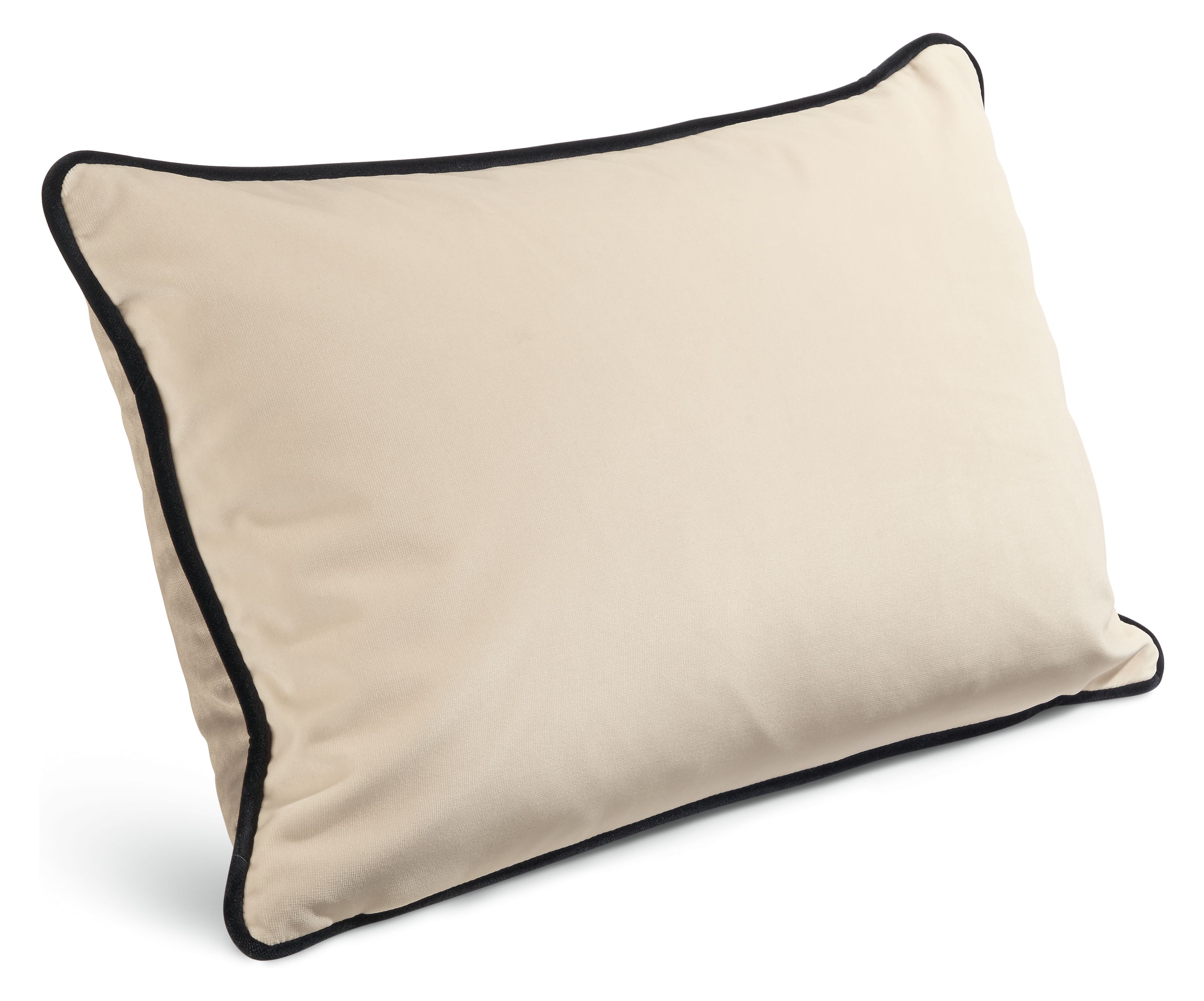 Felix 20w 13h Two-Tone Velvet Throw Pillow in Ivory