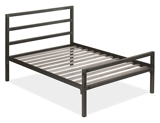 Parsons Bed In Natural Steel Modern, Room And Board Twin Xl Bed