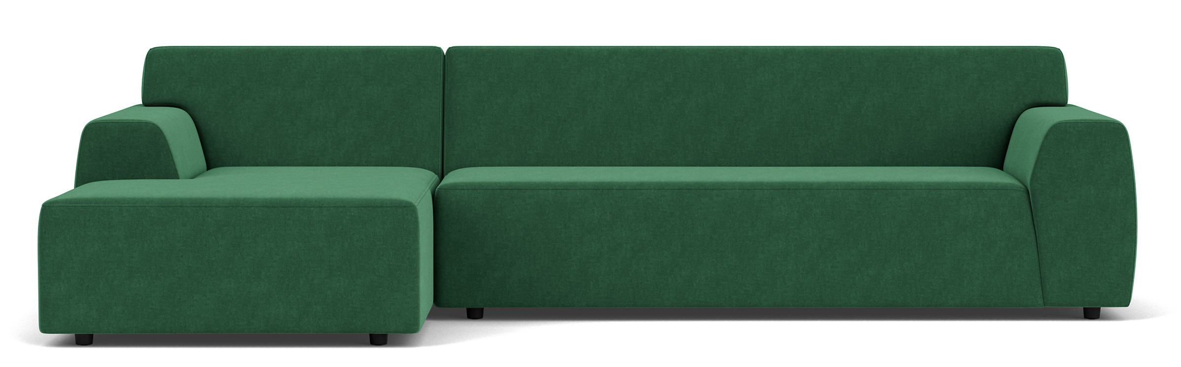 Linville 118" Sofa w/Left-Arm Chaise in Vance Emerald