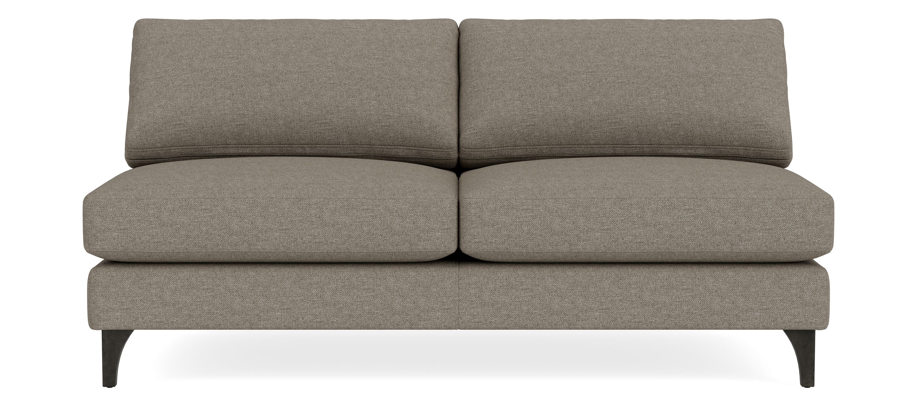 Carlton 65" Armless Loveseat in Gino Coal