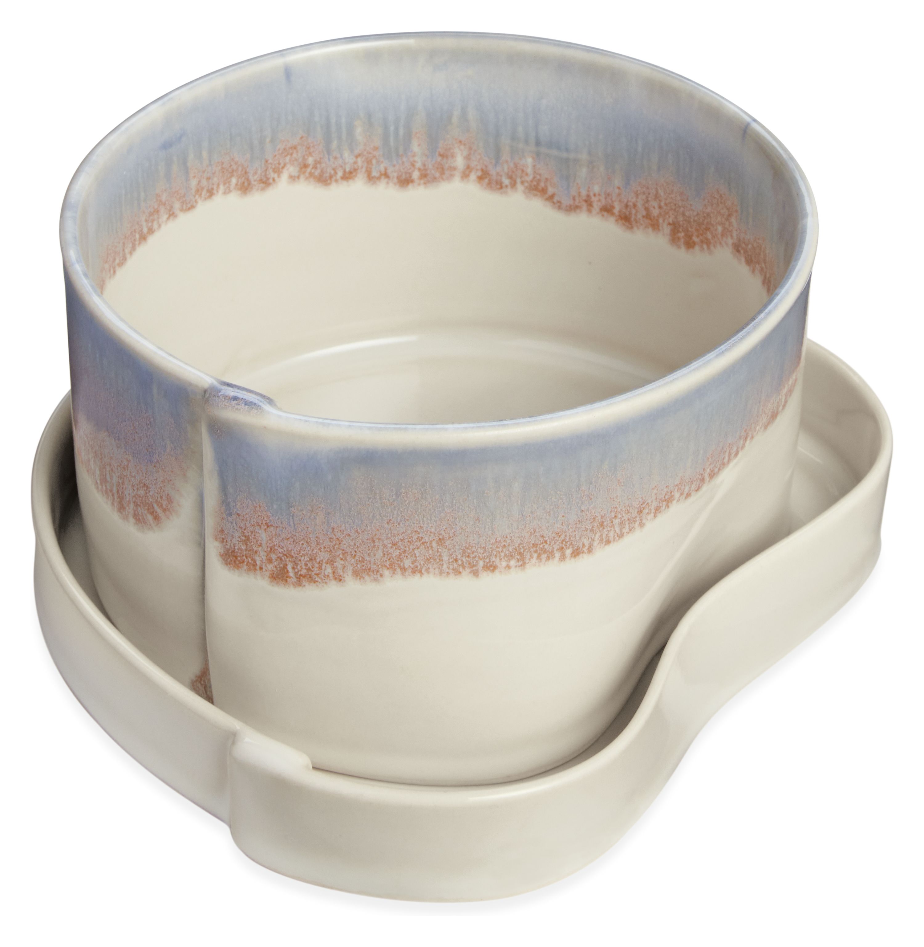 Denali Planter with Tray Small in Stone