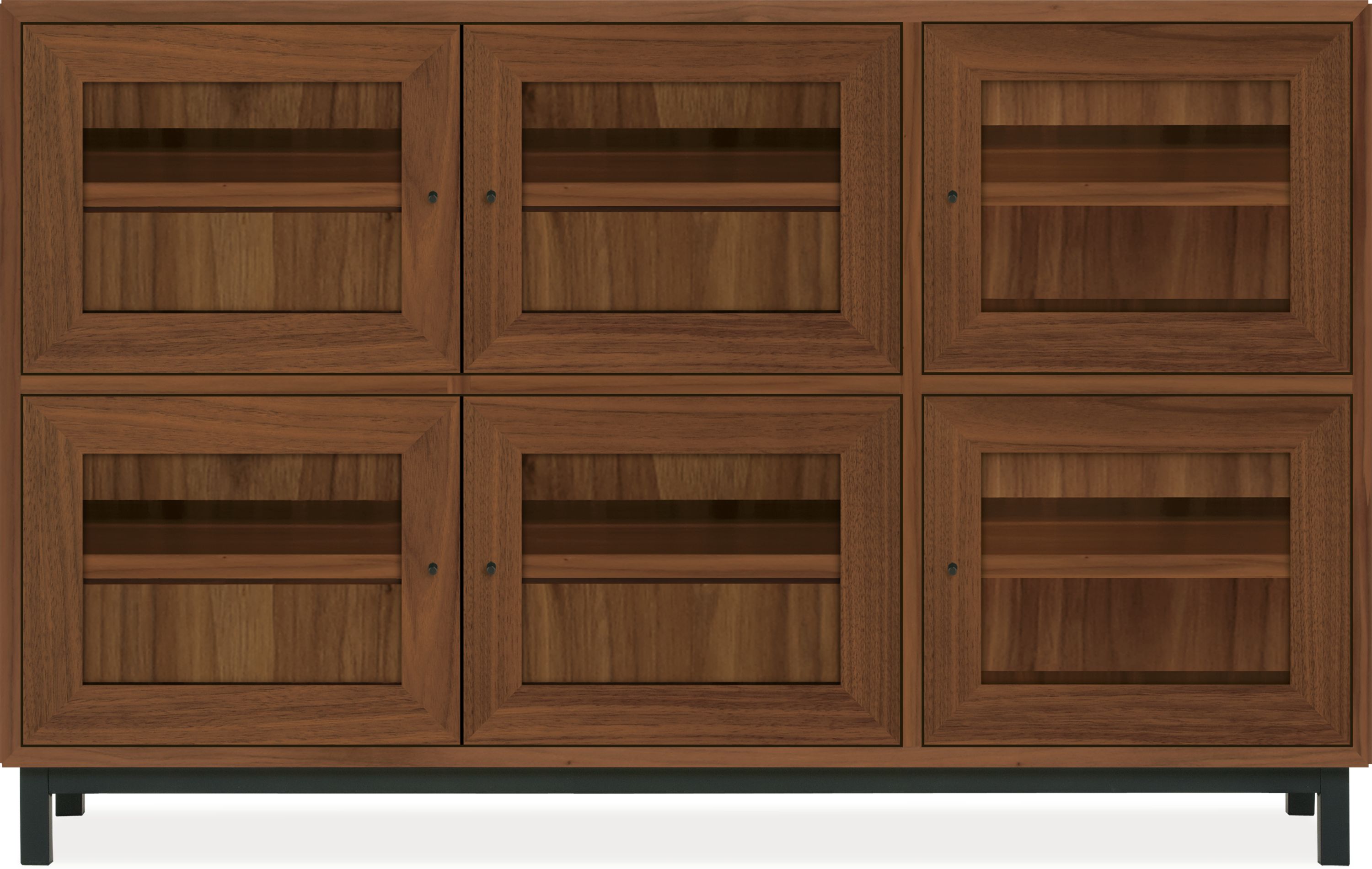 Copenhagen 70w 16d 44h Cabinet in Walnut with Natural Steel