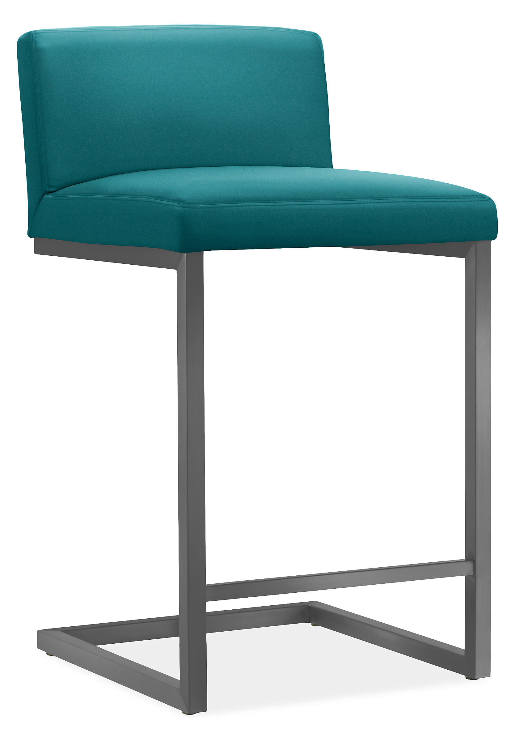 Finn Counter Stool in Tristan Teal with Graphite Frame