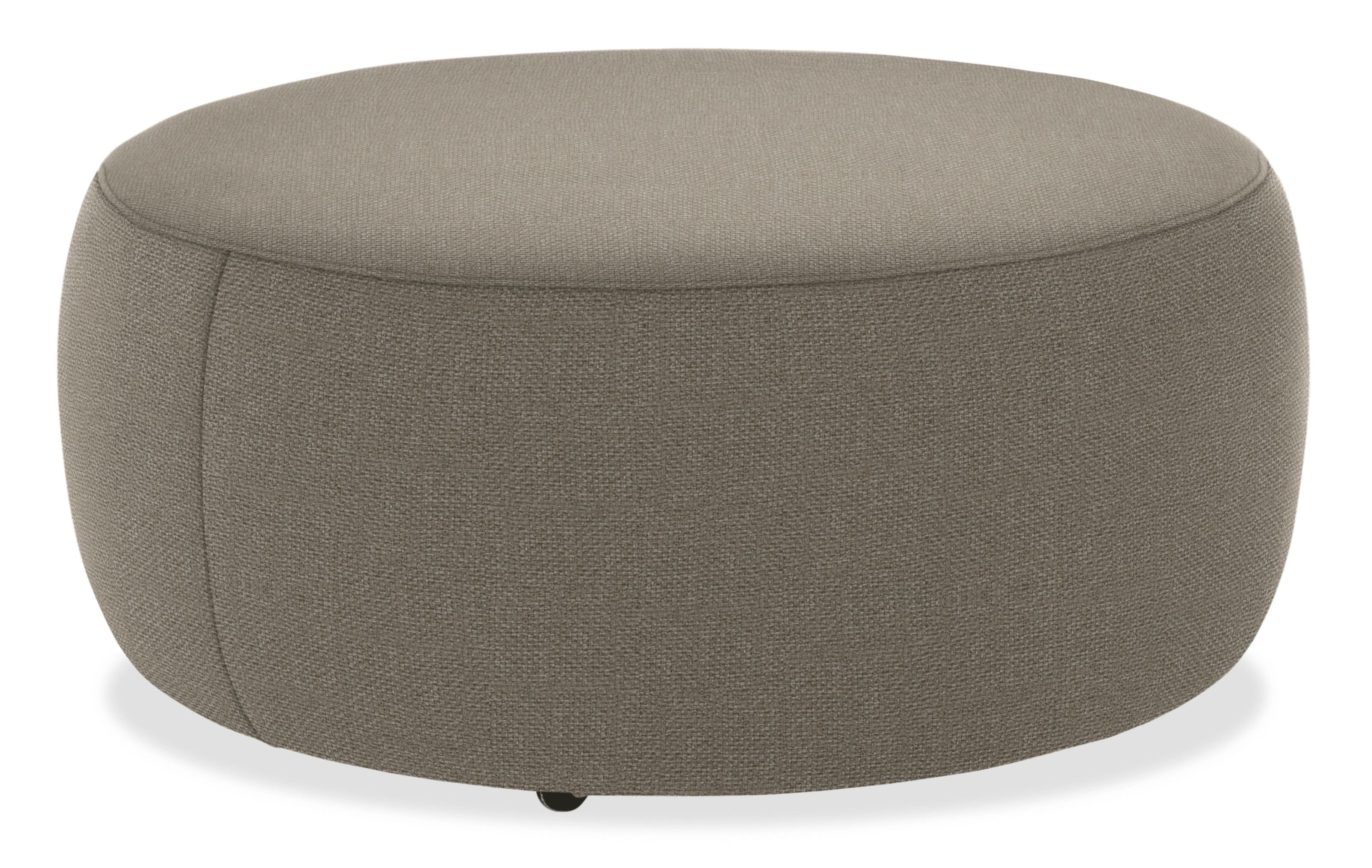 Lind 36 diam 16h Round Ottoman in Arin Cement