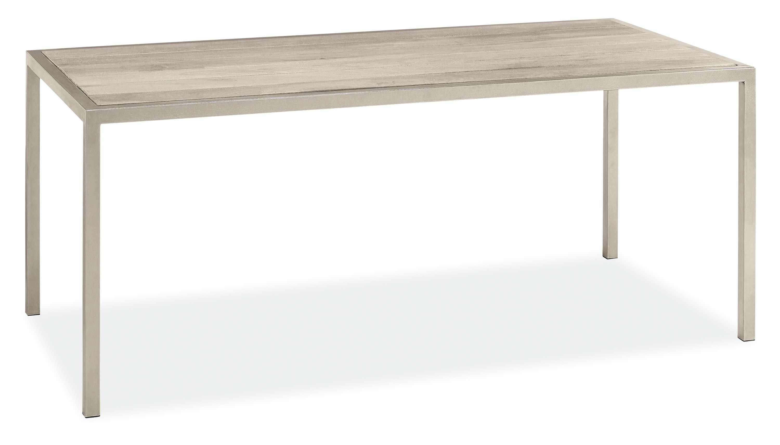 Montego 80w 41d 29h Table in Thermally Modified Ash with Stainless Steel