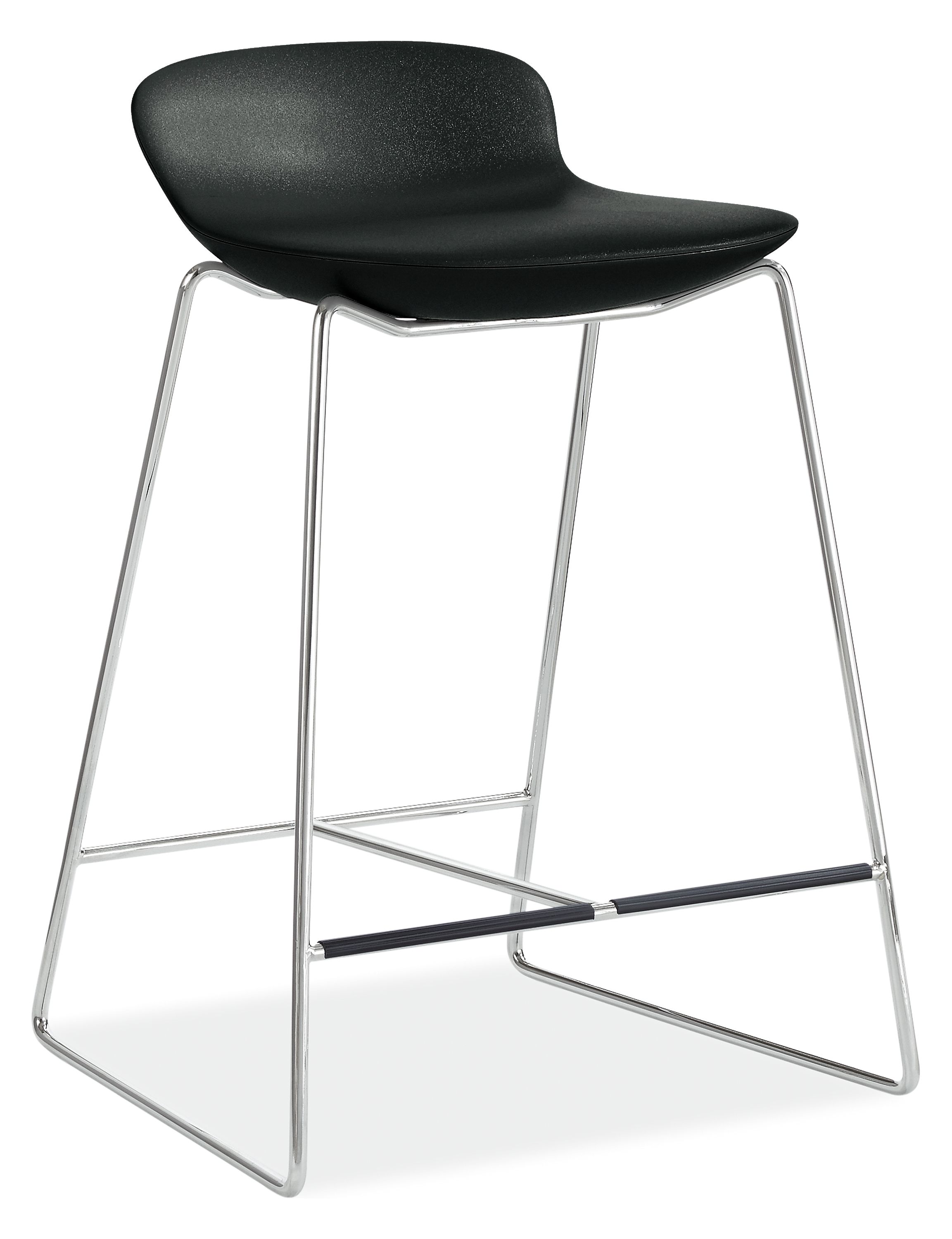 Leo Counter Stool in Black with Wire Base