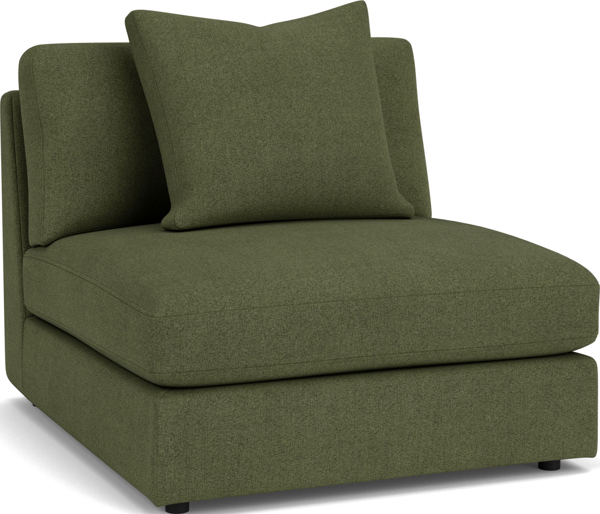 Linger Deep Armless Chair in Pelham Fern