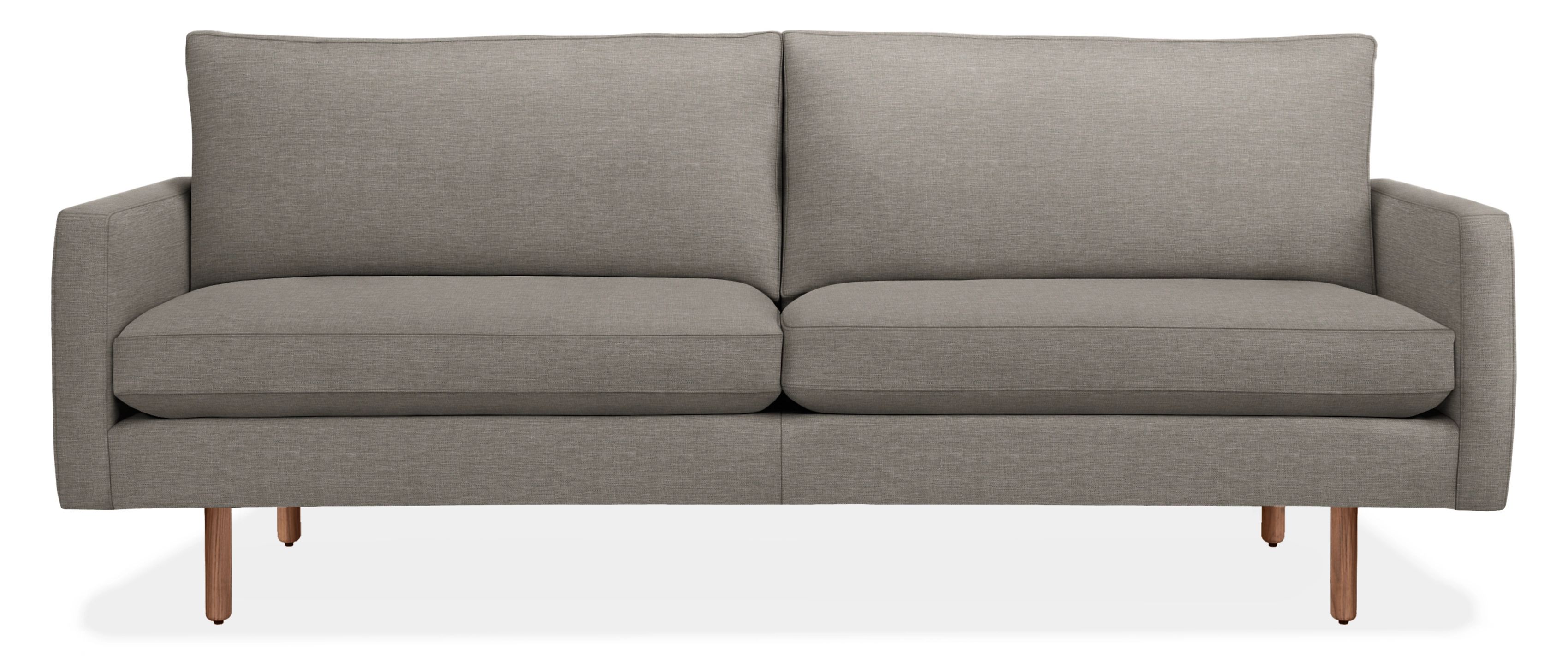 Jasper 86" Sofa in Yana Graphite with Walnut Legs
