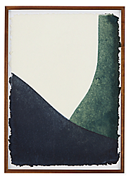 John Robshaw, Dip Dye #8, 2023, Indigo/Green, Limited Edition Framed