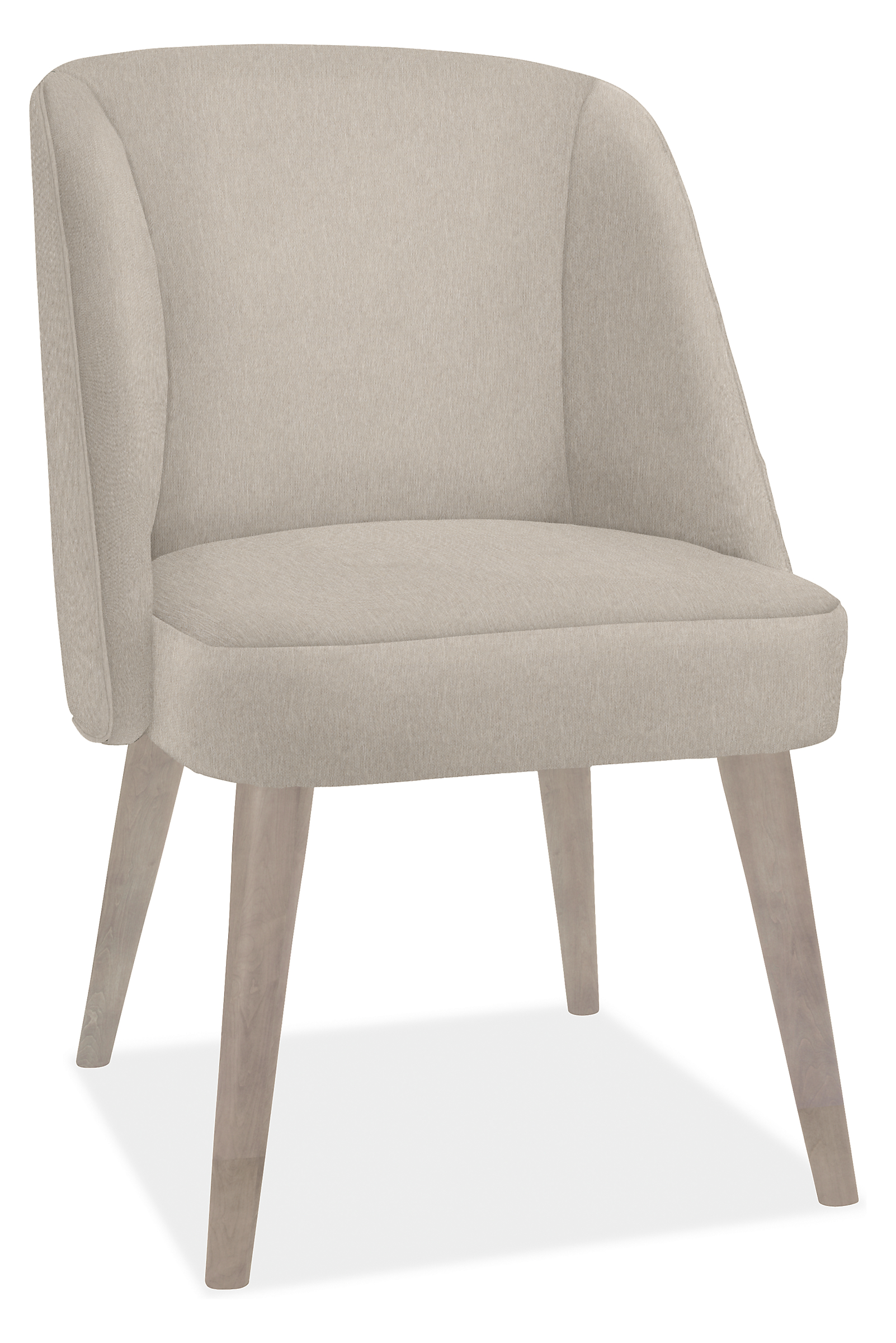 Cora Side Chair in Flint Oatmeal with Shell Legs