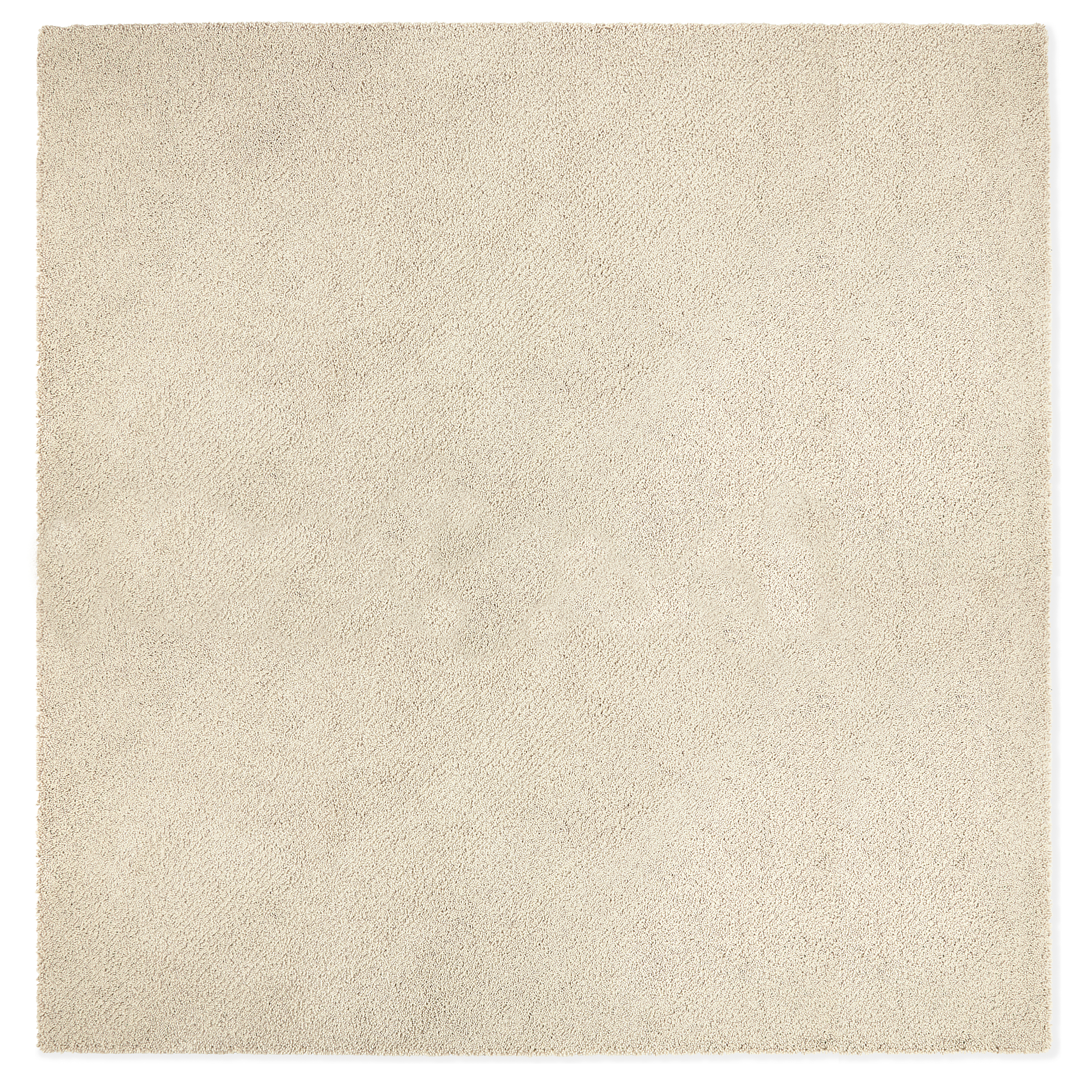 Arden Low Shag 11' Square Rug in Ivory/Taupe