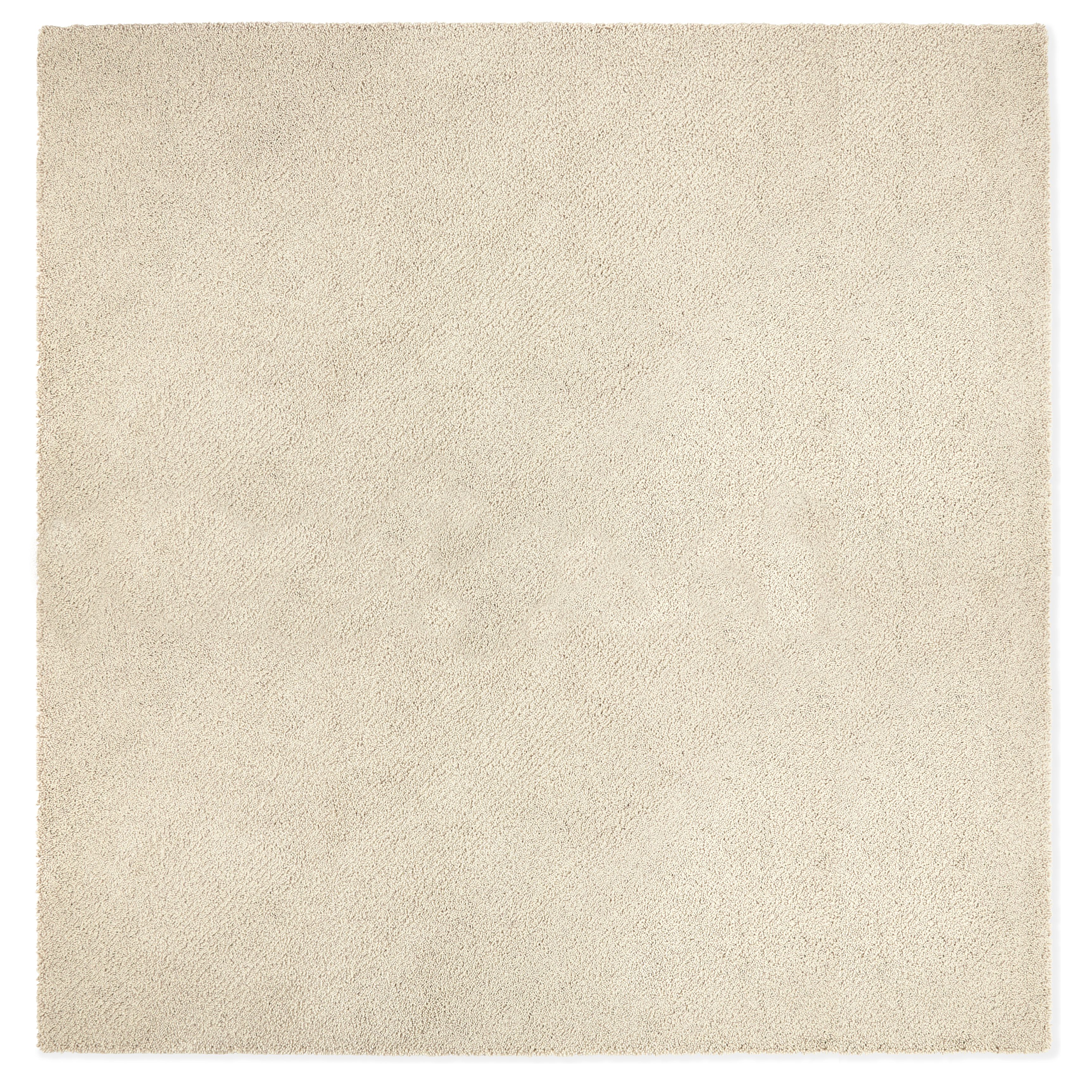 Arden Low Shag 11' Square Rug in Ivory/Taupe
