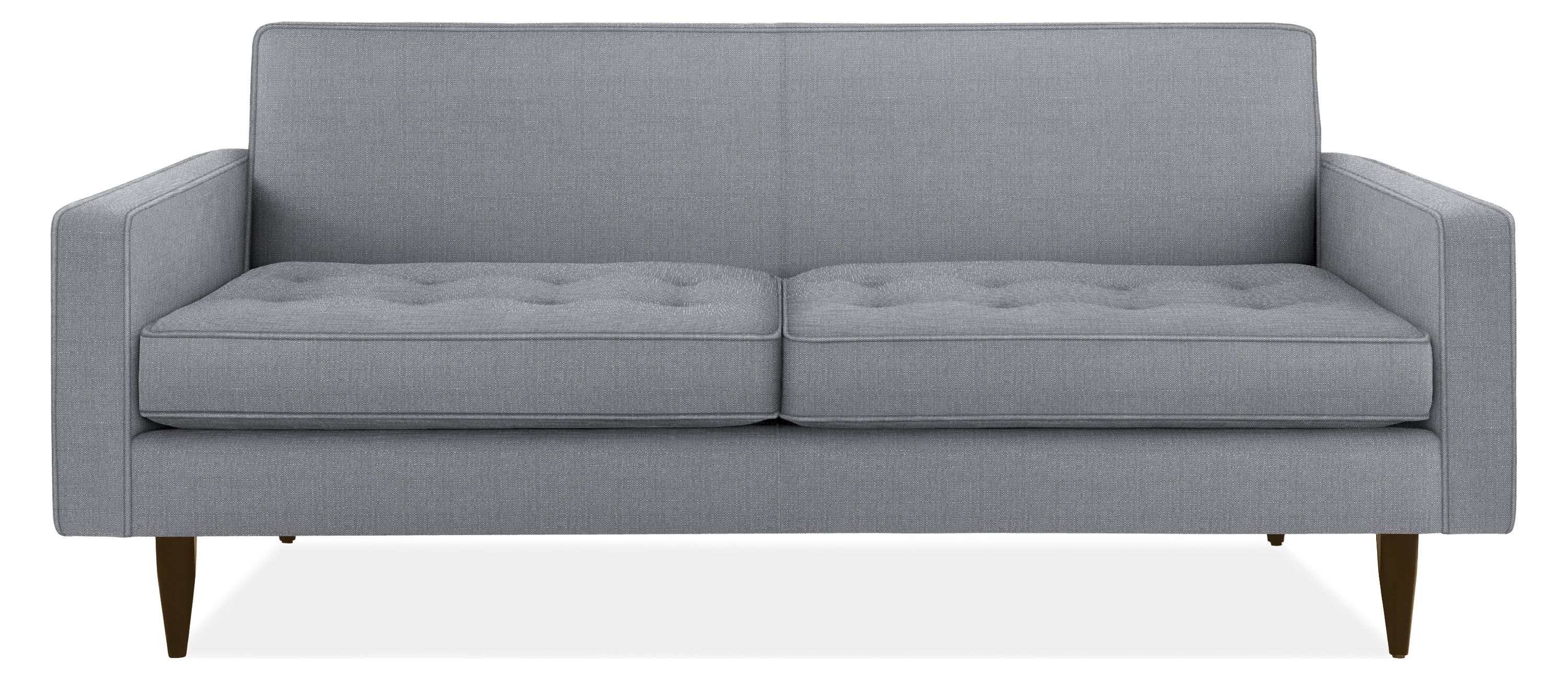 Reese 75" Sofa in Hines Slate with Charcoal Legs