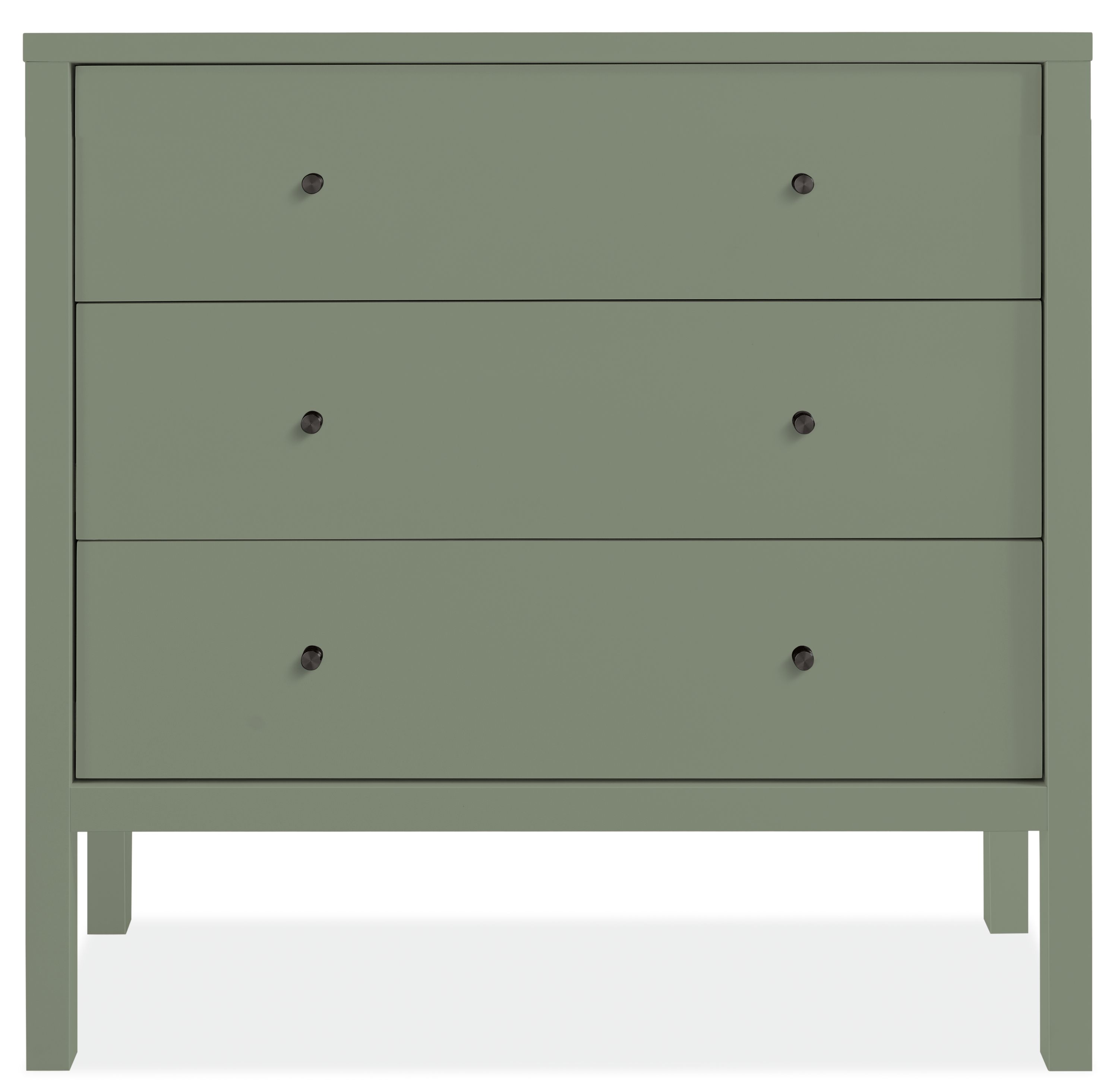 Emerson 36w 18d 35h Three-Drawer Dresser in Sage