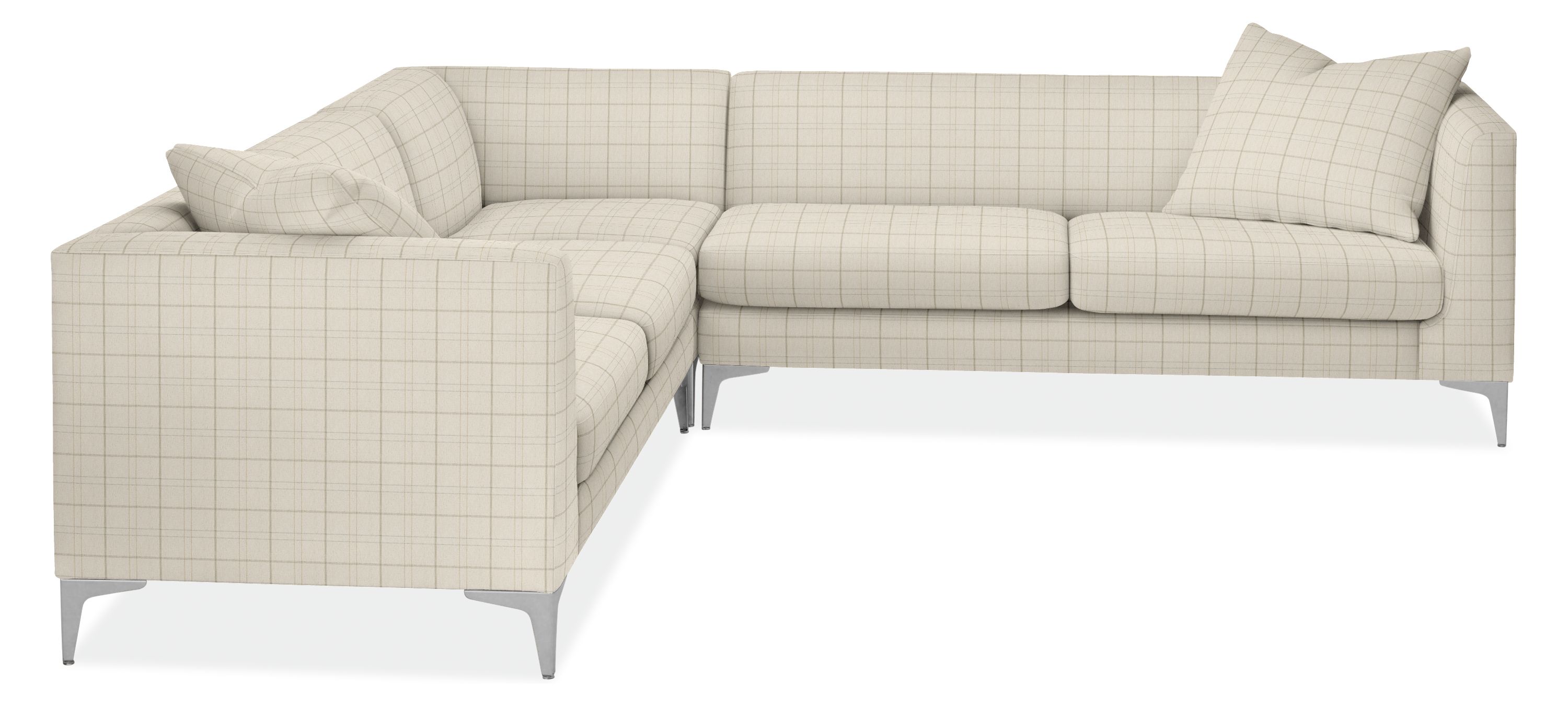 Sterling 106x106" Three-Piece Sectional in Kivett Ivory