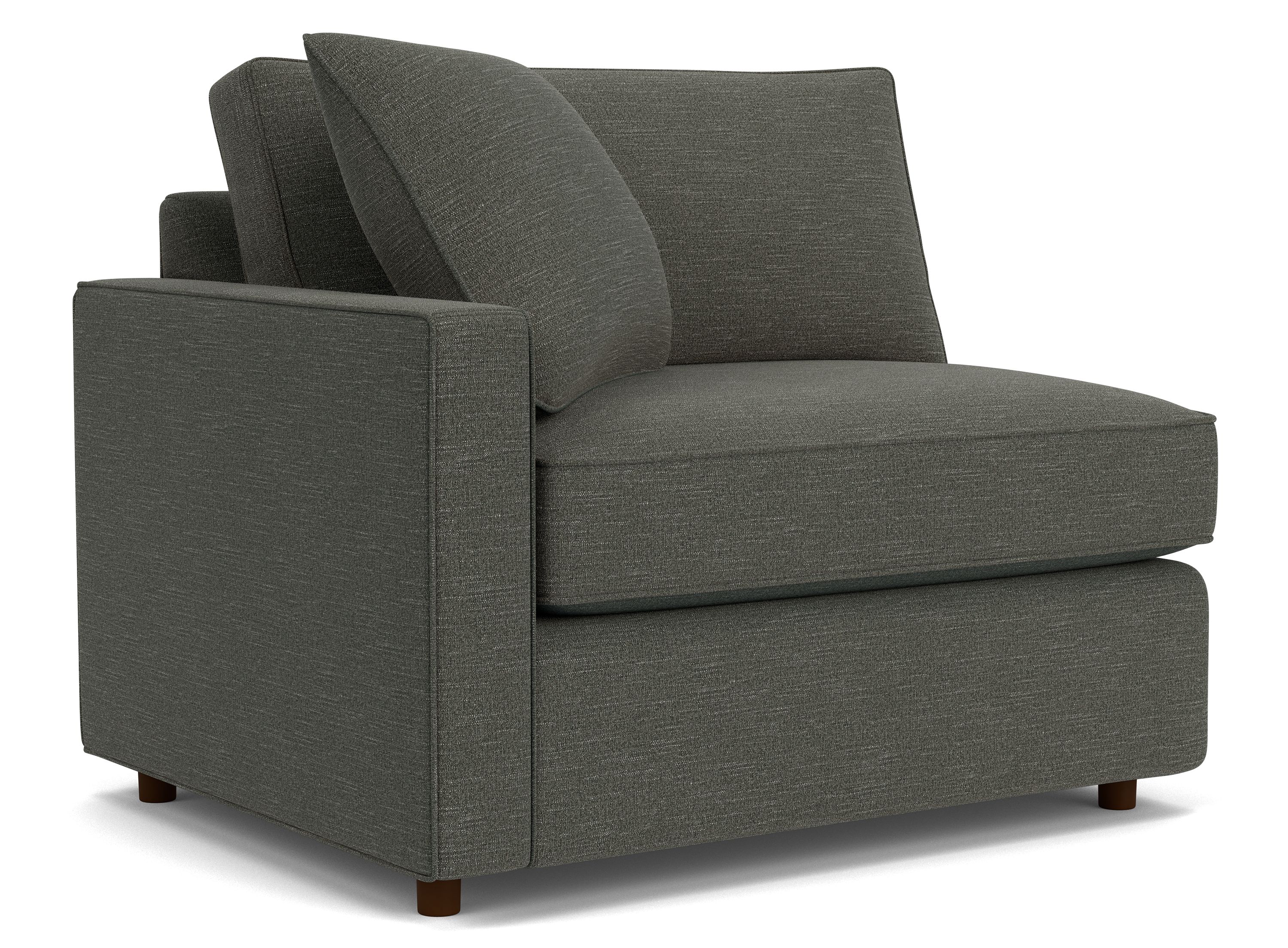 York Left-Arm Chair in Hawkins Charcoal