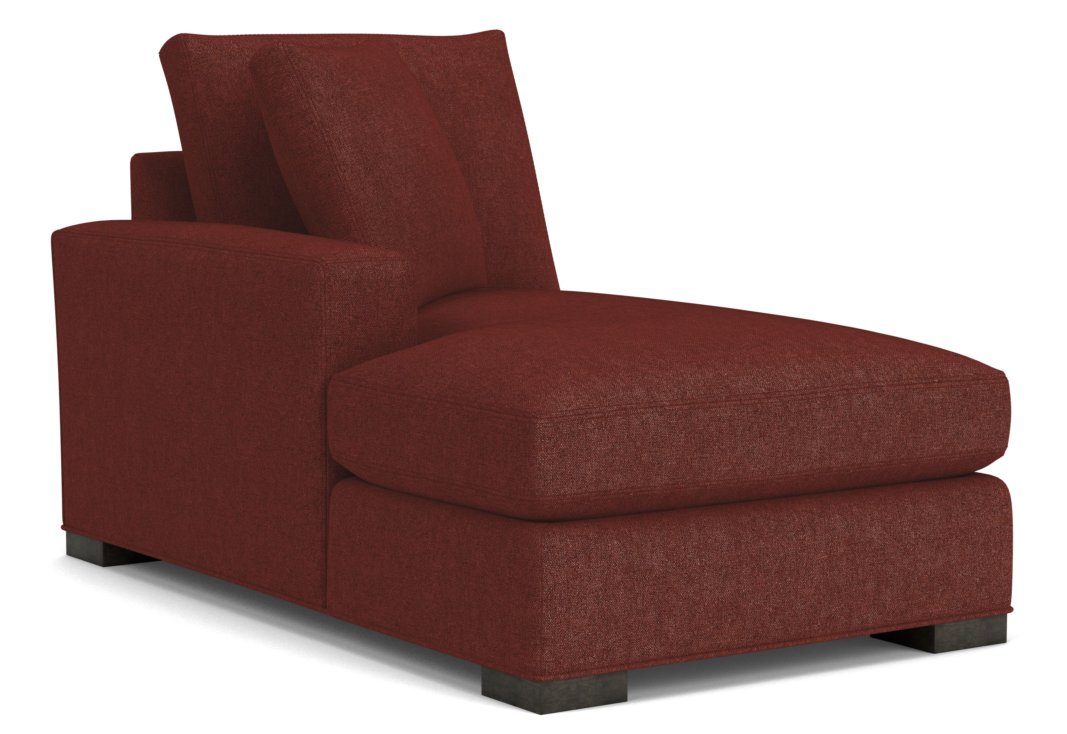 Metro 35" Left-Arm Chaise in Tepic Paprika w/Charcoal Legs