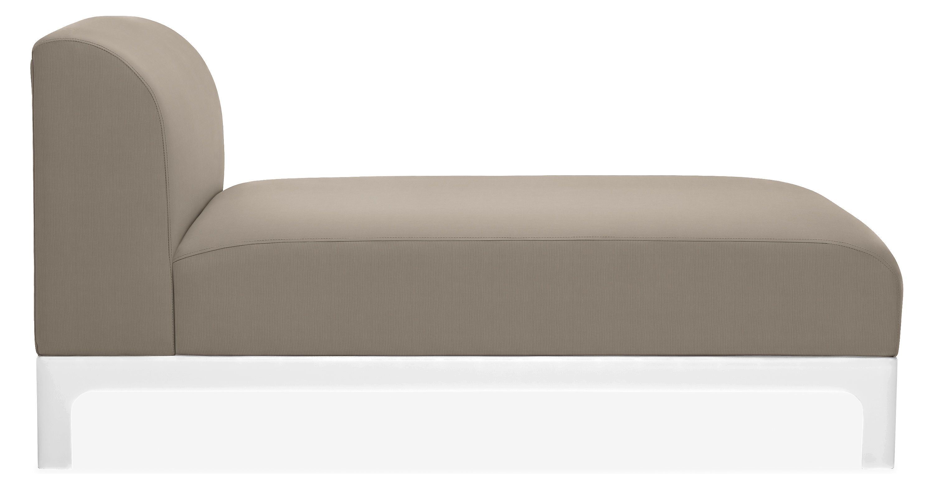 Crescent Chaise in Sunbrella Canvas Taupe