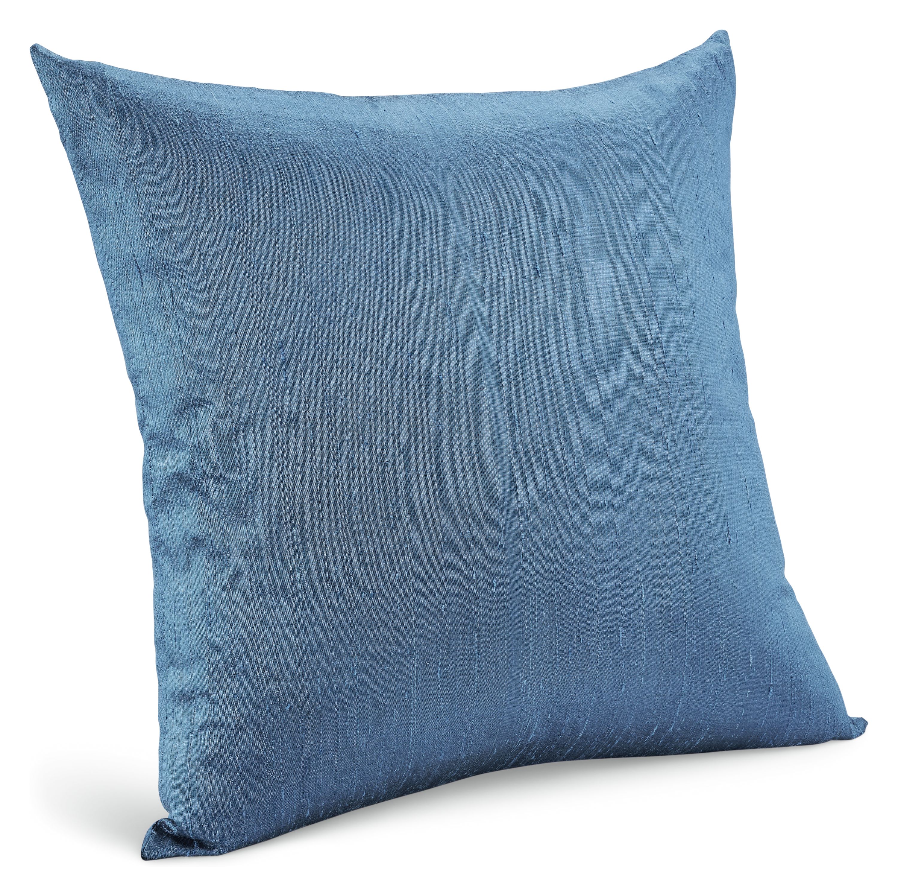 Silk 20w 20h Throw Pillow Cover in Blue