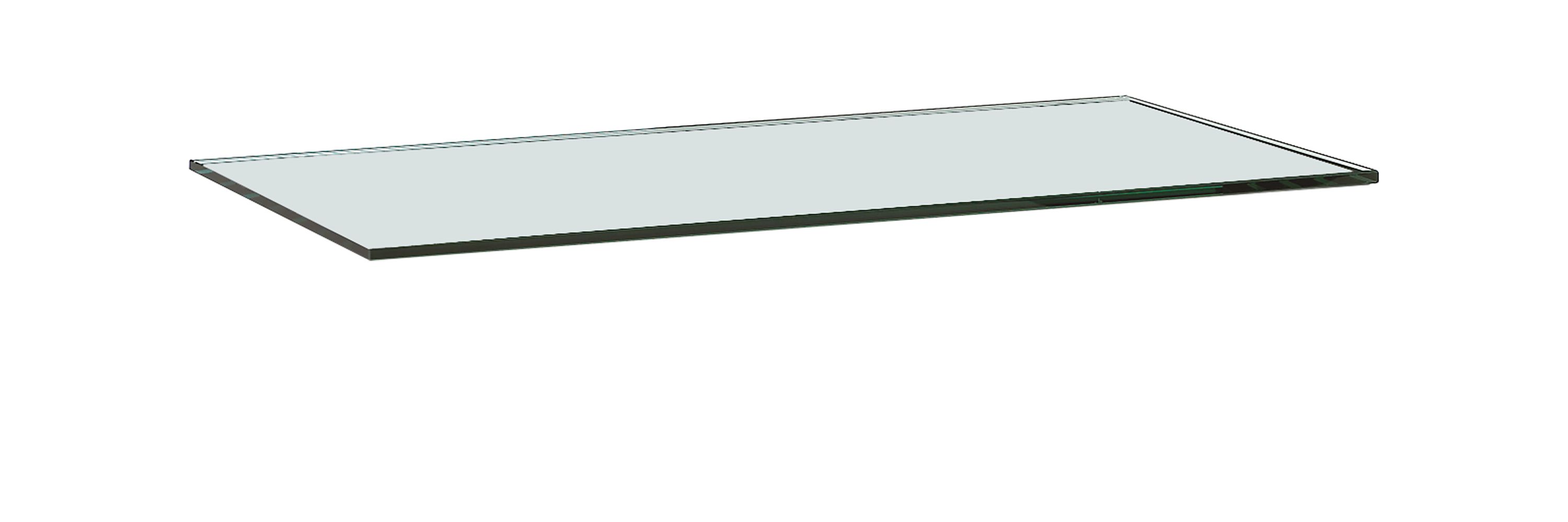 42w 19d Clear Glass Top