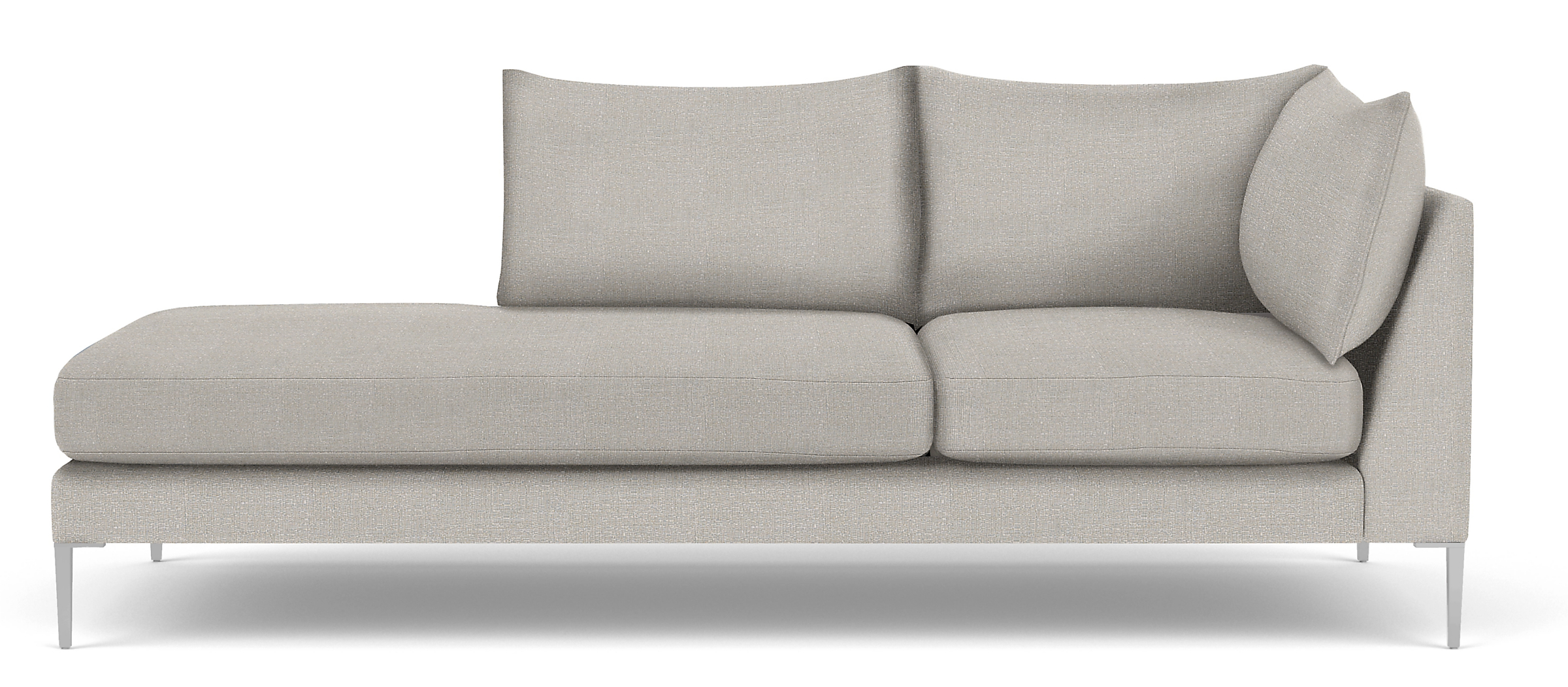 Palm 35" Right-Corner Chaise in Nevan Grey