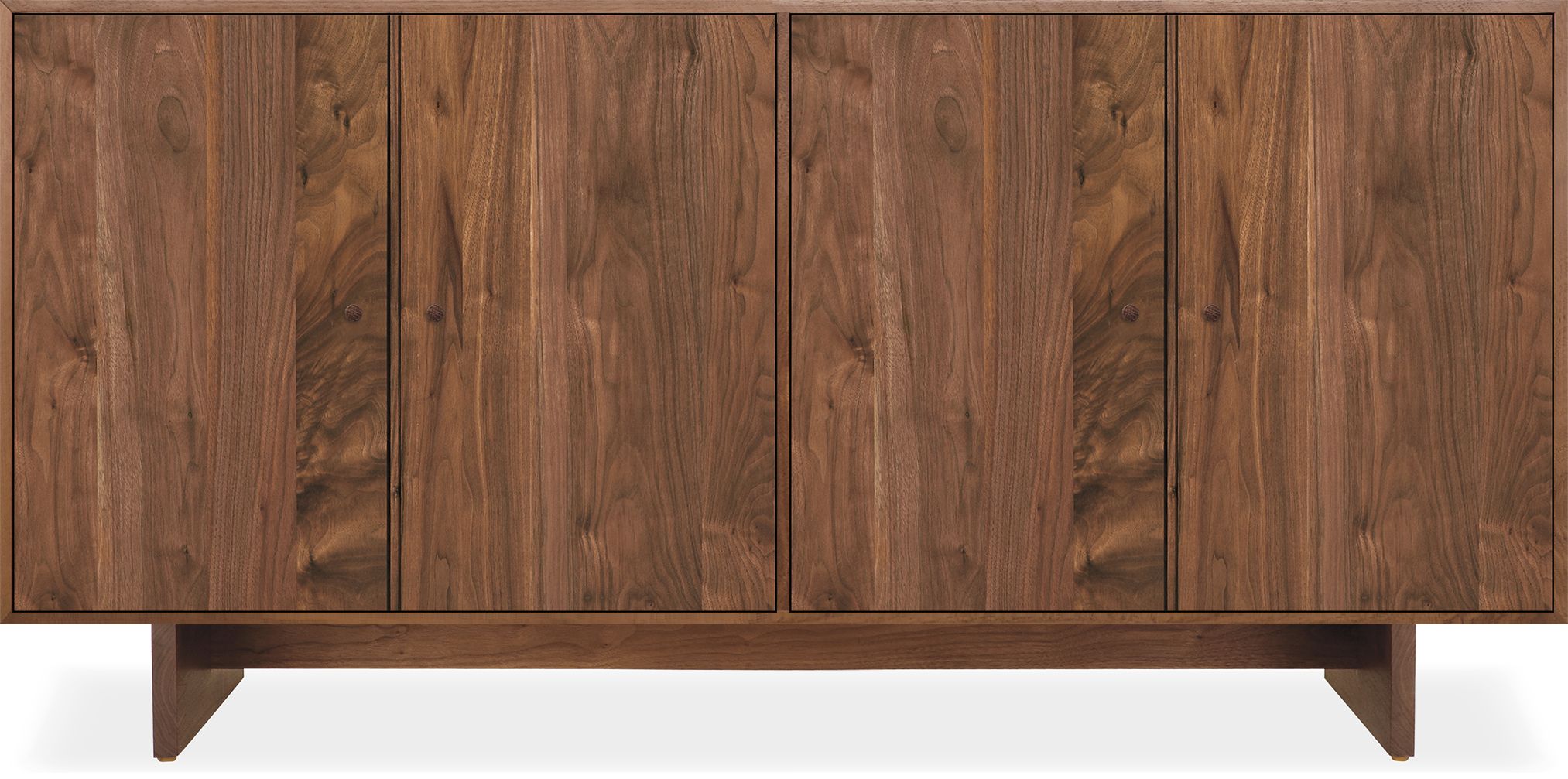 Hudson 66w 16d 32h Cabinet in Walnut with Walnut Base