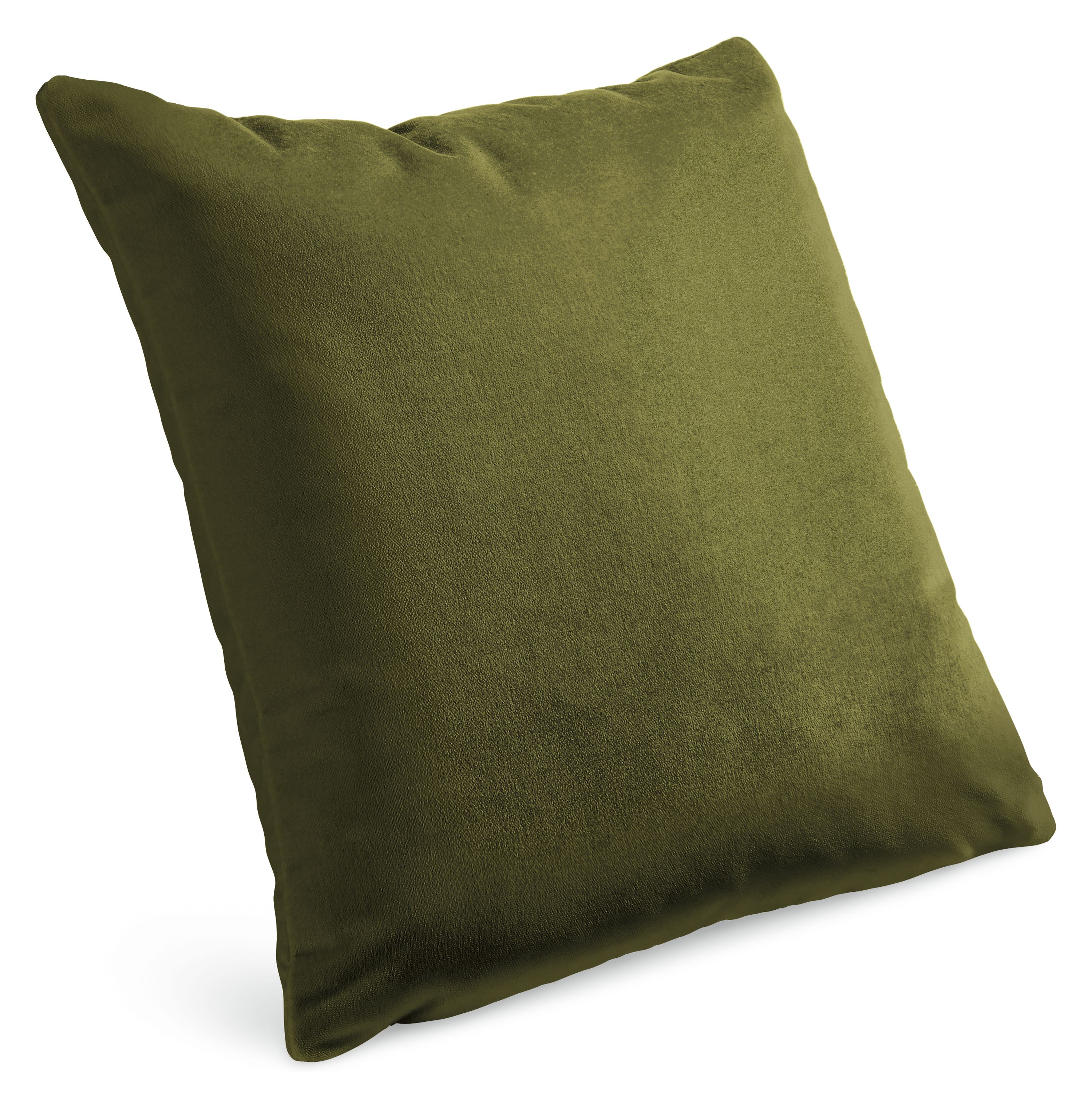 Velvet 20w 20h Throw Pillow Cover in Moss