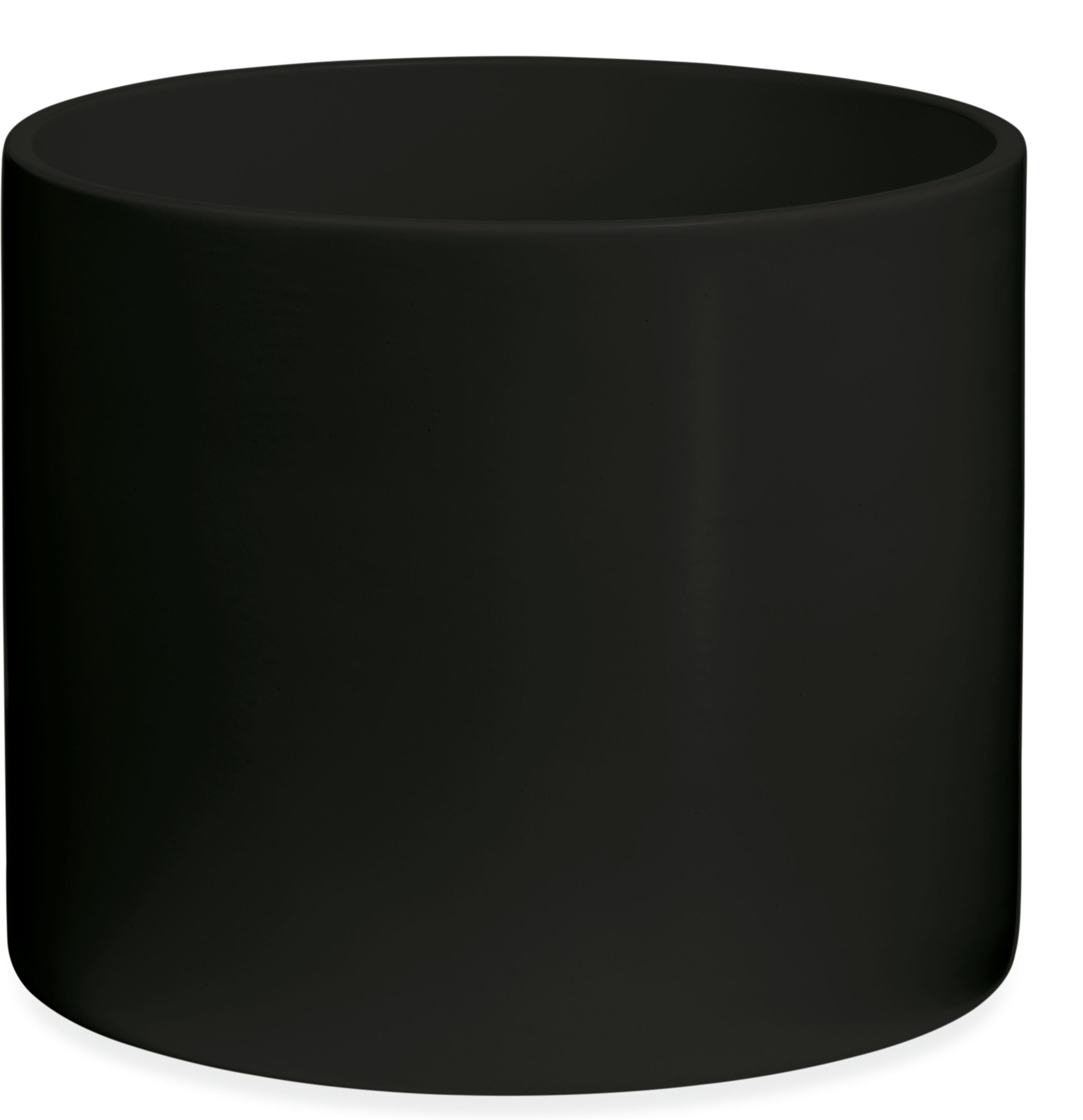 Model One 11.75 diam 10h Round Planter in Black