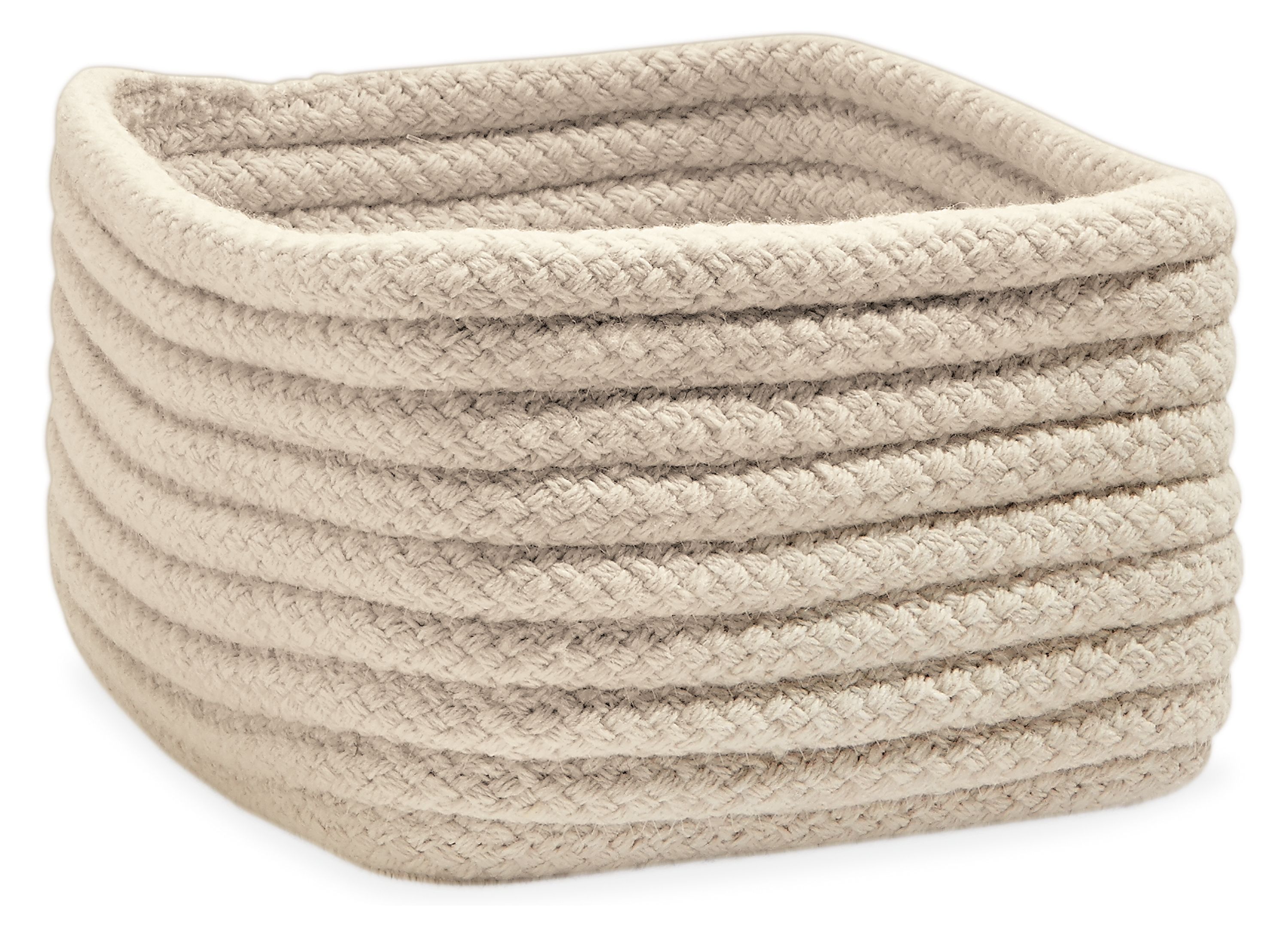 Kori 10w 10d 7h Square Storage Basket in Ivory