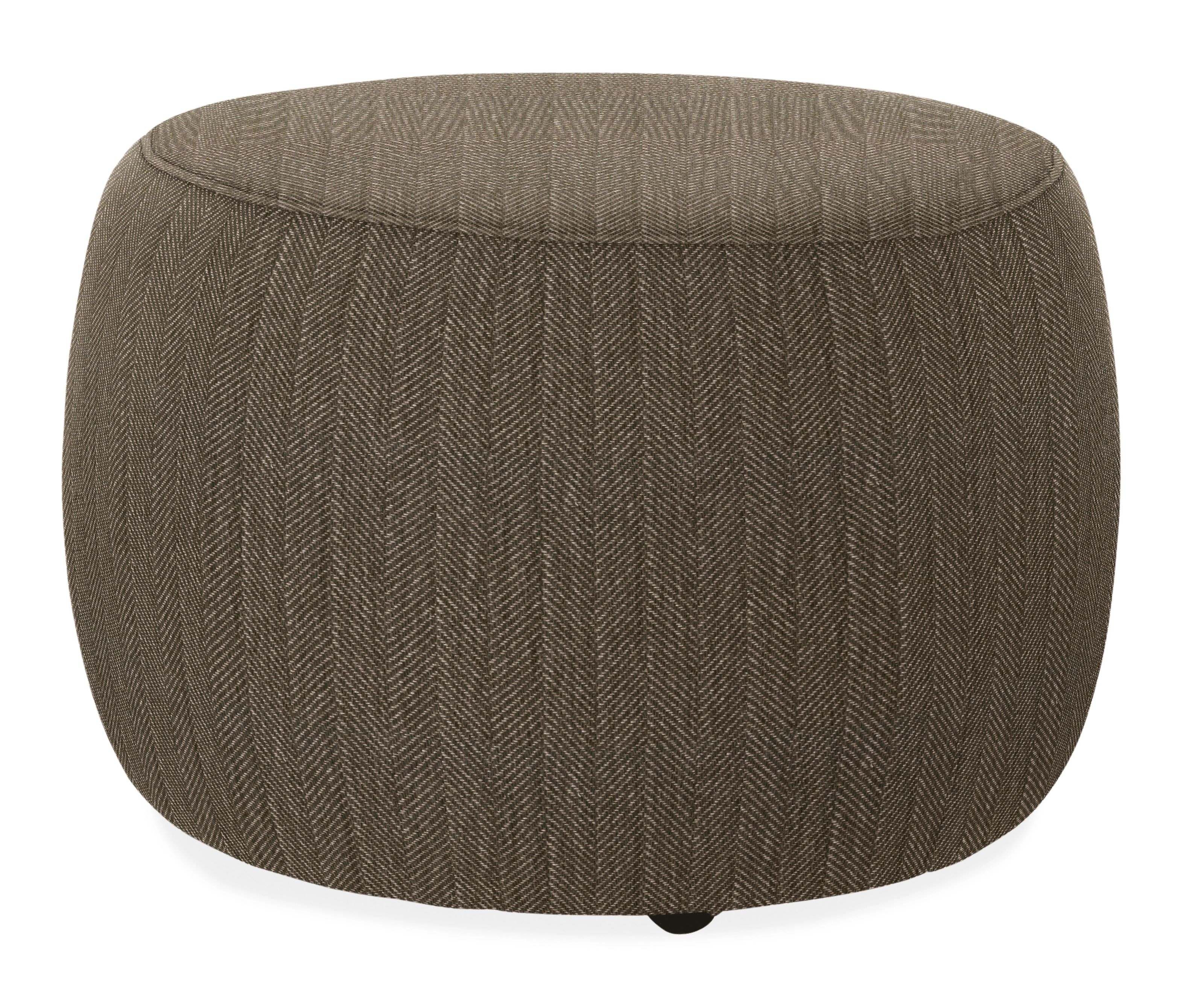 Lind 20 diam 16h Round Ottoman in Frond Otter