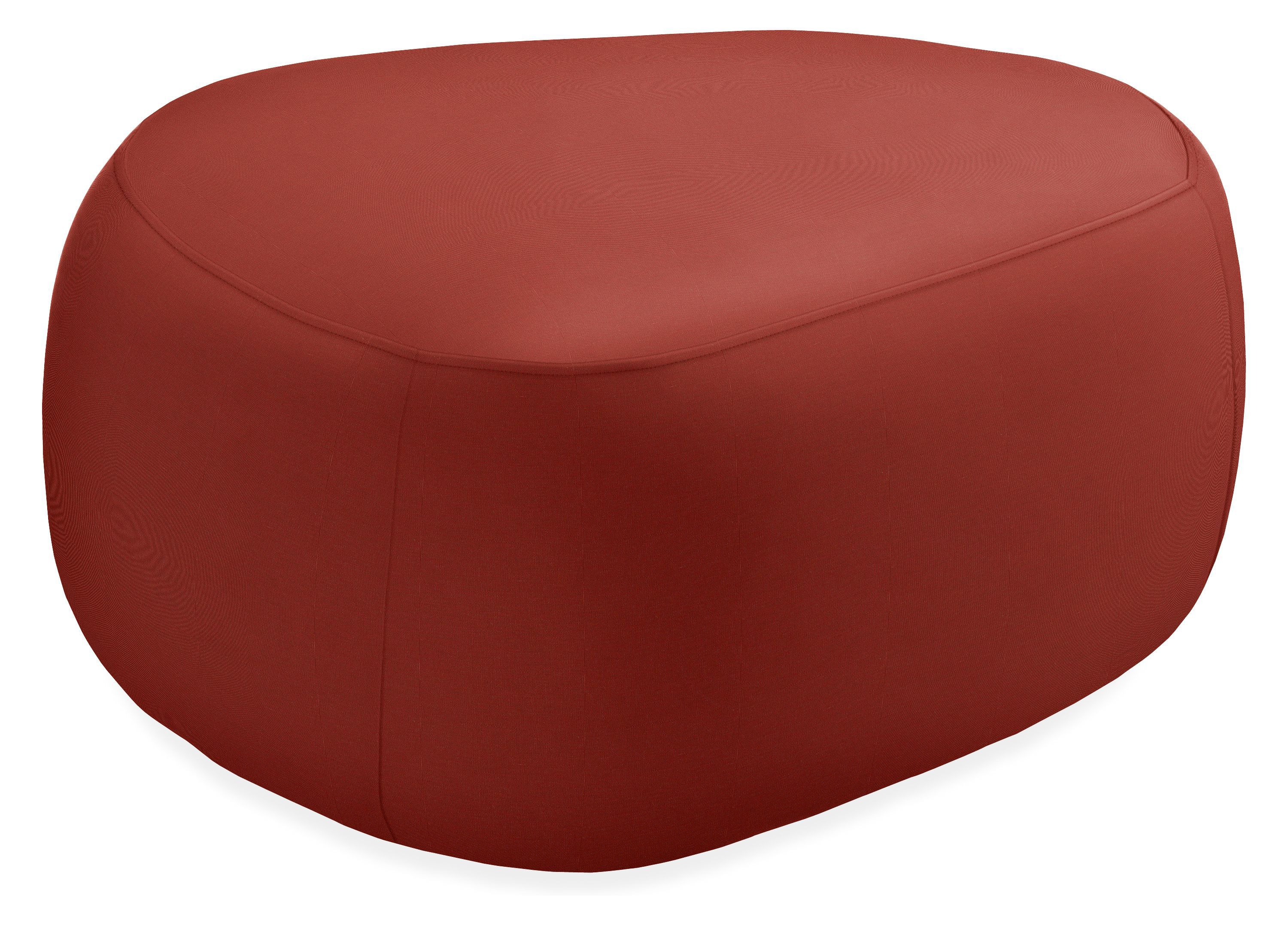 Stratford 32w 25d 15h Ottoman in Sunbrella Canvas Terracotta
