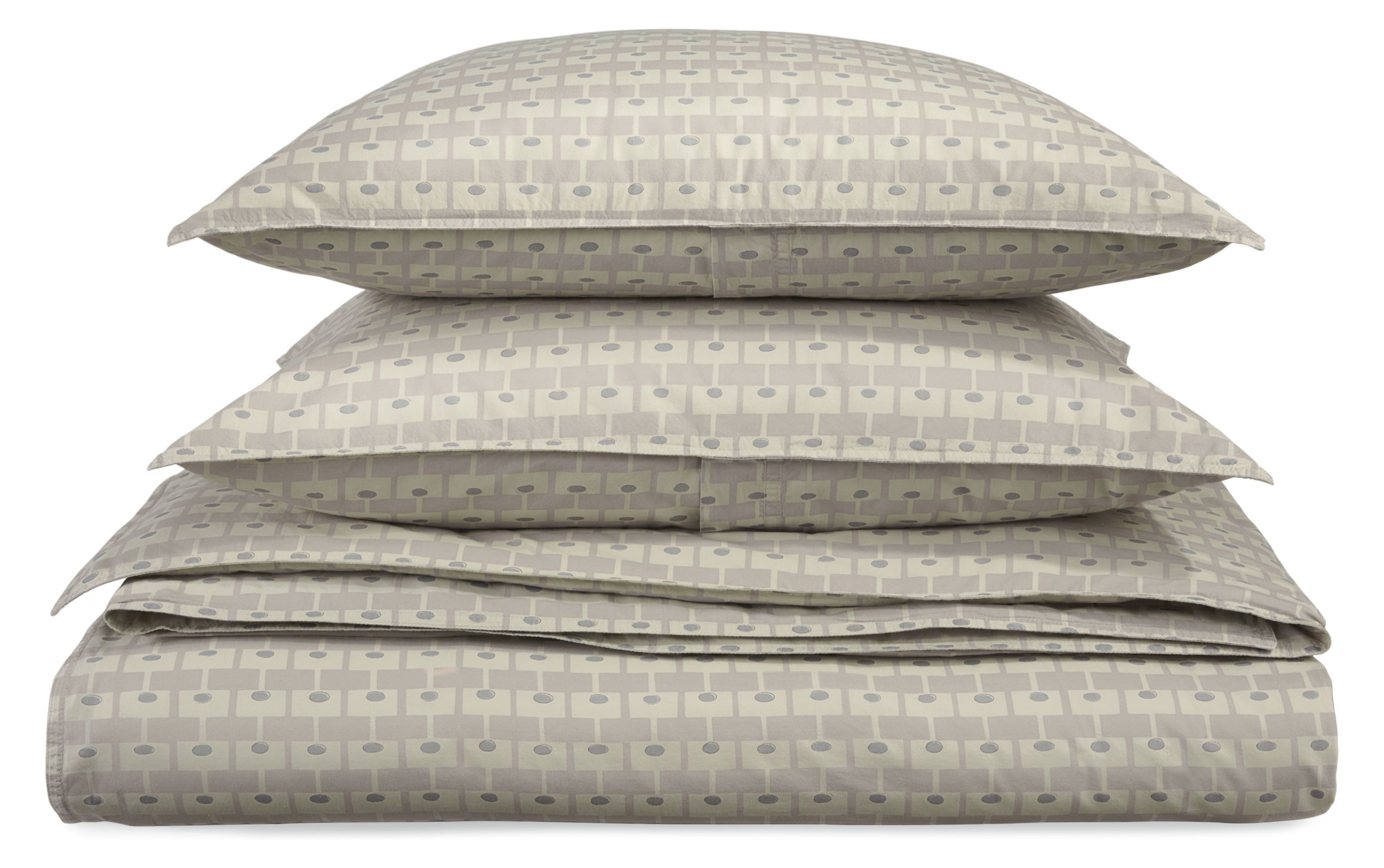 Milan Percale King Duvet Set