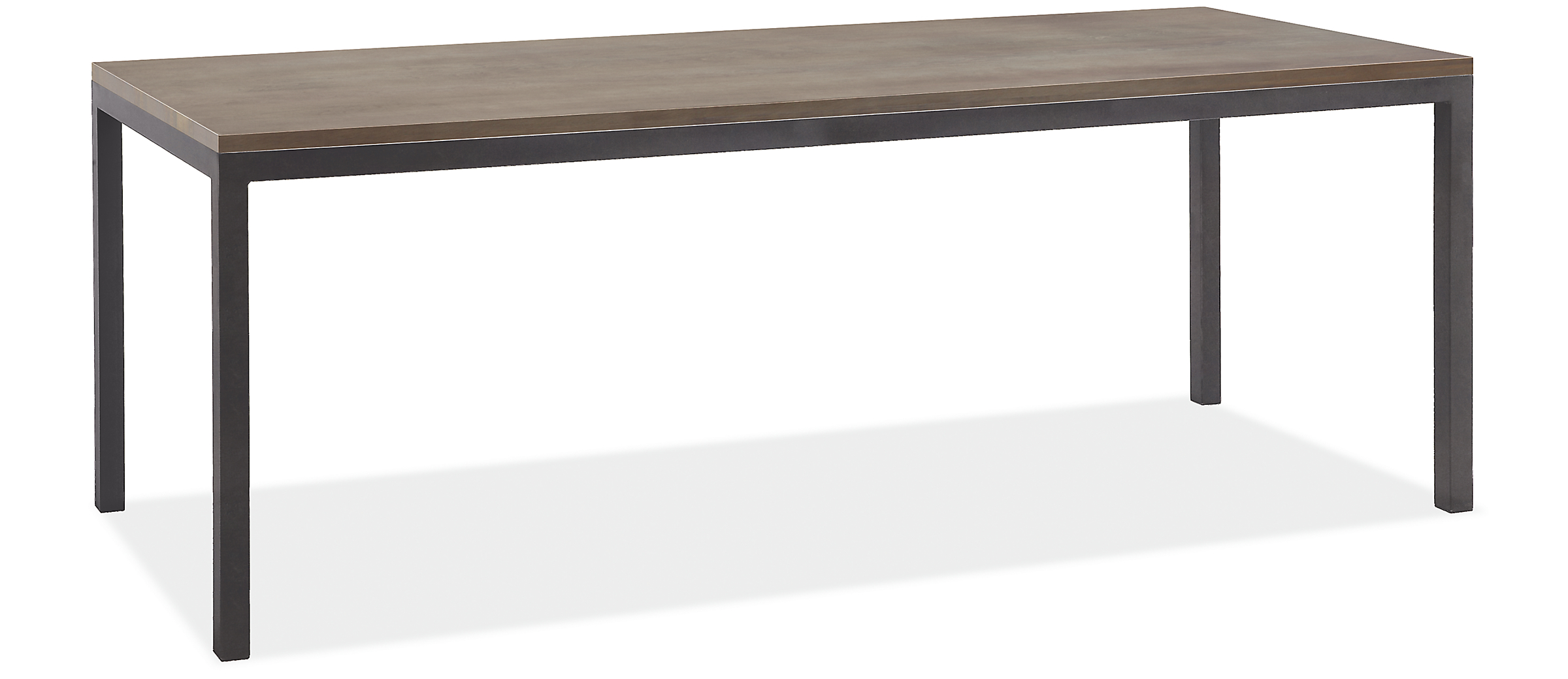 Parsons 96w 34d 43h Counter Table in 2" Natural Steel with Shell Top