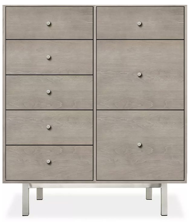 Hudson 33w 24d 38h Cabinet in Shell with Stainless Steel Base