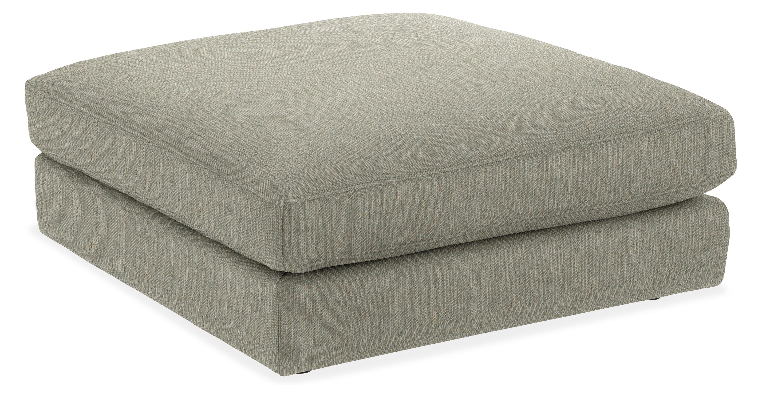 Linger 37w 37d 17h Square Ottoman in Conley Cloud