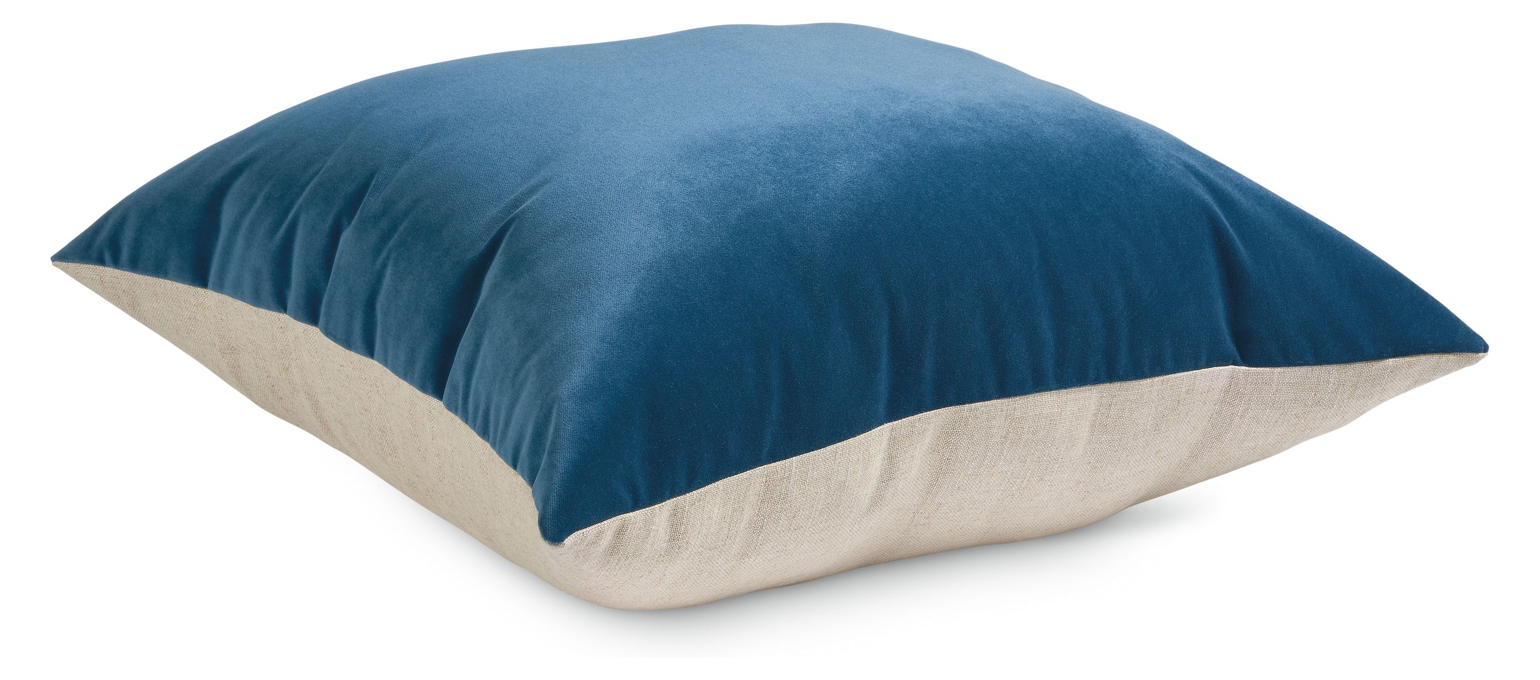 Velvet 30w 30h Floor Pillow in Denim