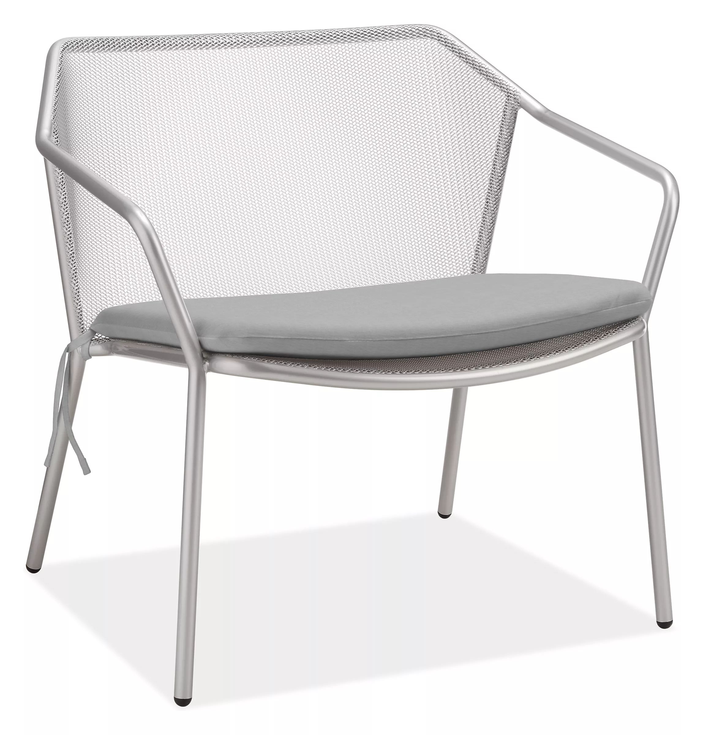 Theo Seat Cushion for Lounge Chair in Sunbrella Canvas Cement