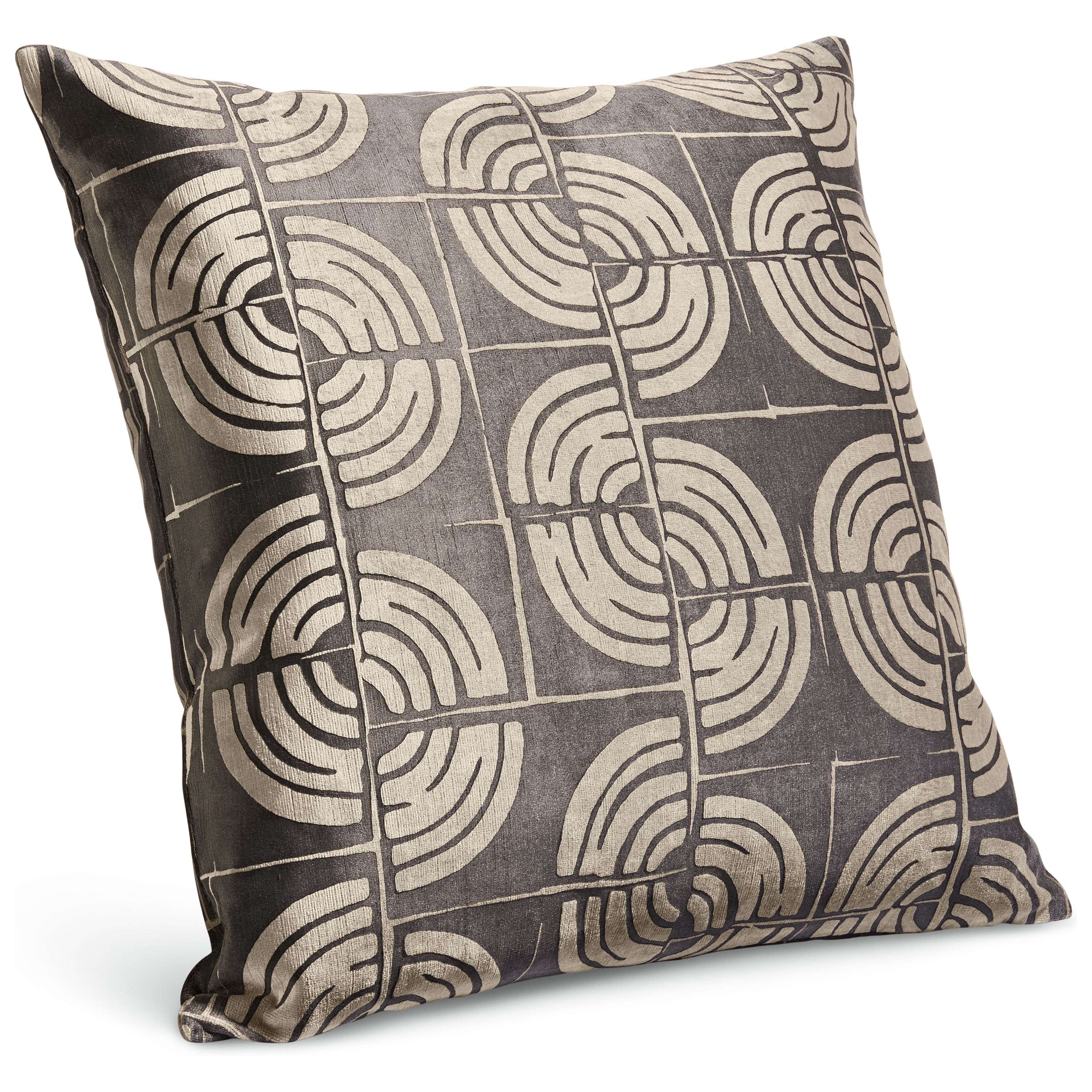 Arches 22w 22h Throw Pillow Cover in Black