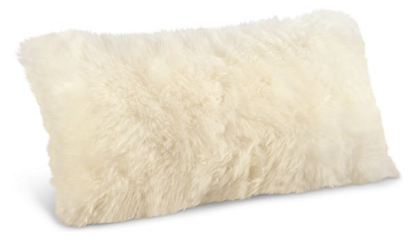 sheepskin throw pillow