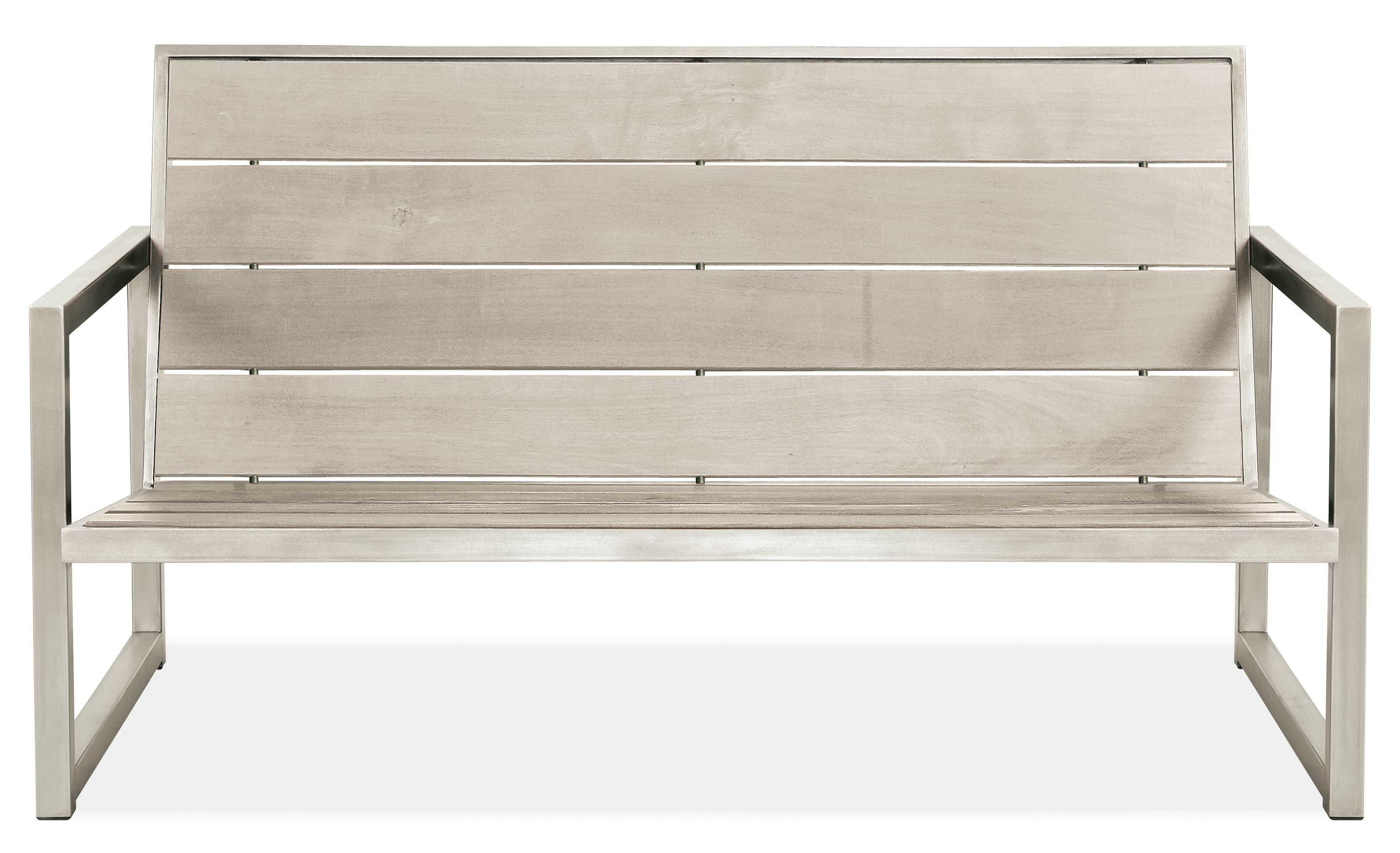 Montego 57" Sofa in Thermally Modified Ash with Stainless Steel