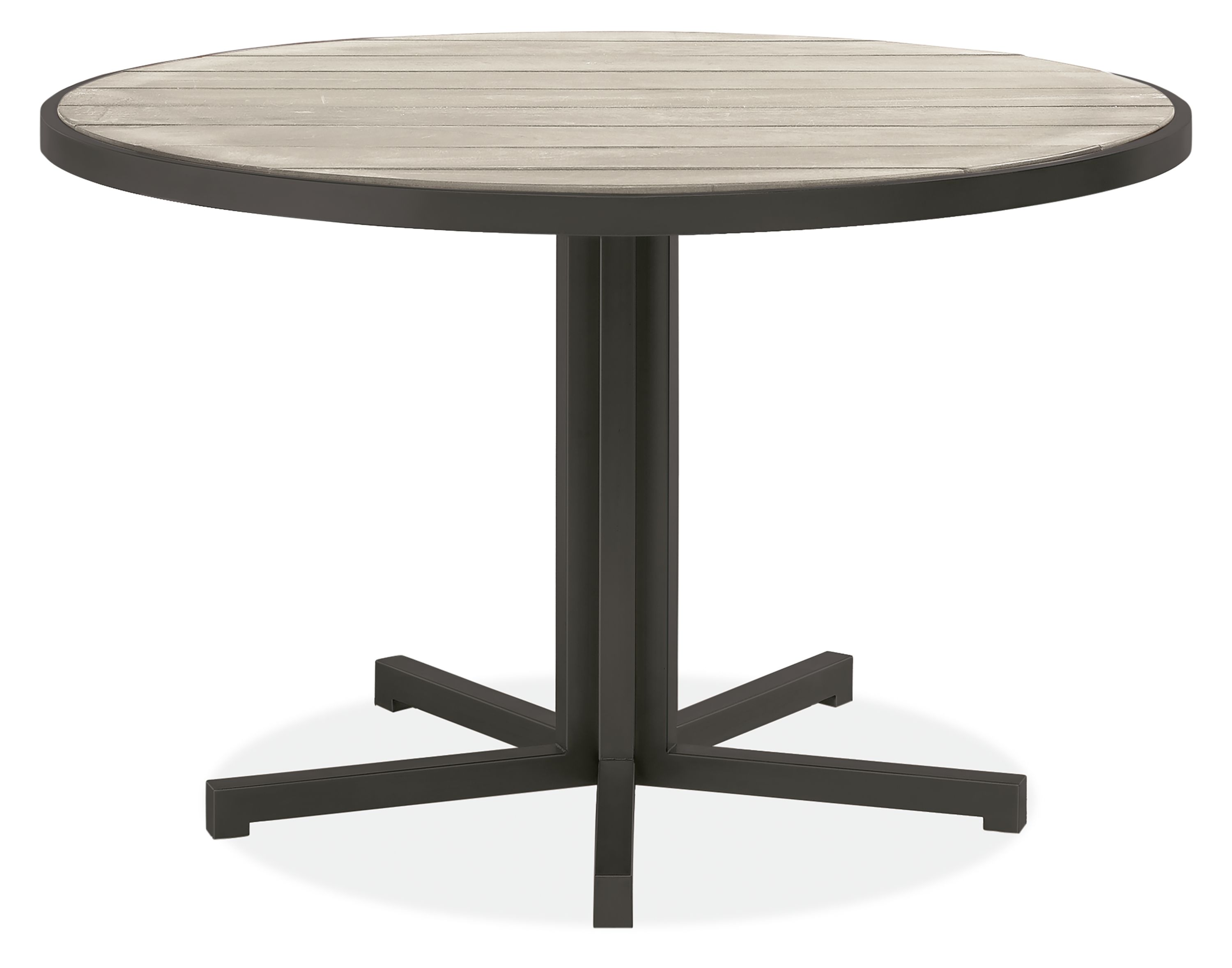 Montego 48 diam 29h Round Table in Thermally Modified Ash with Graphite