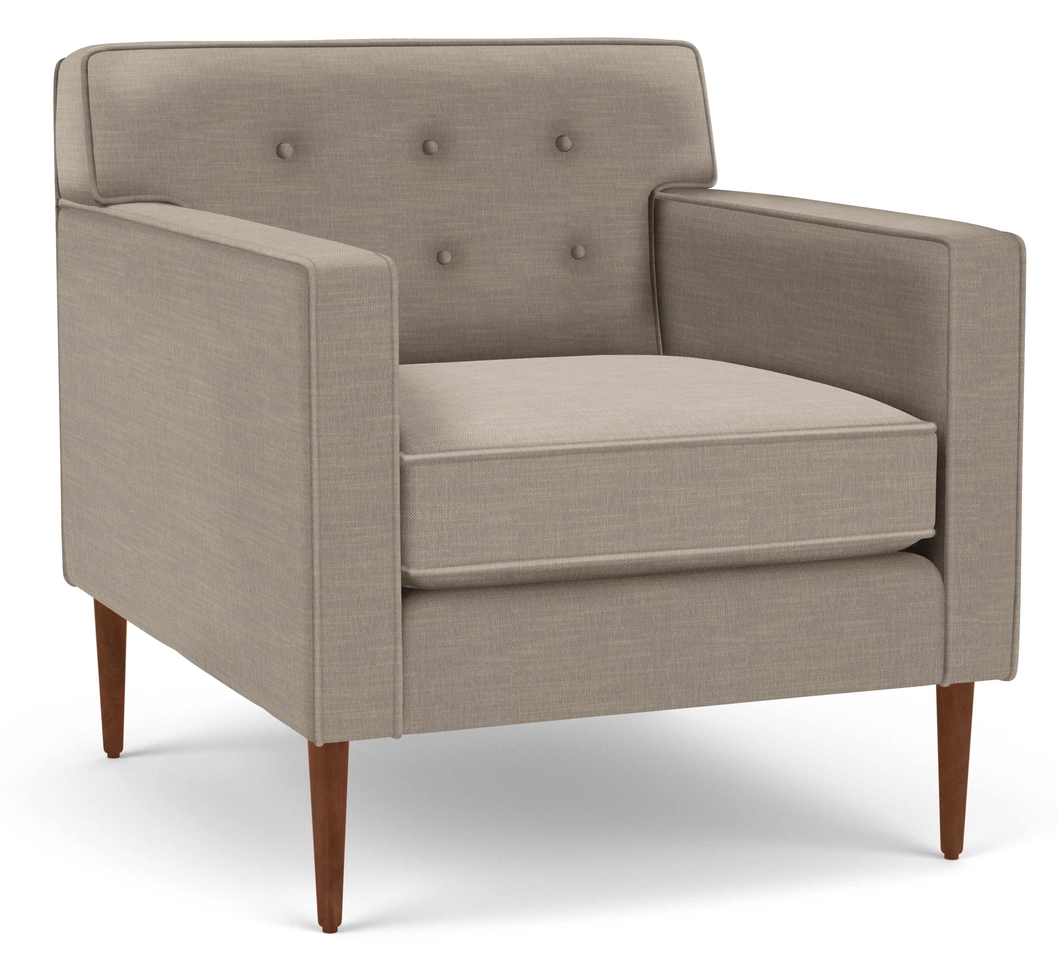 Holmes 30" Chair in Destin Putty wih Mocha Leg