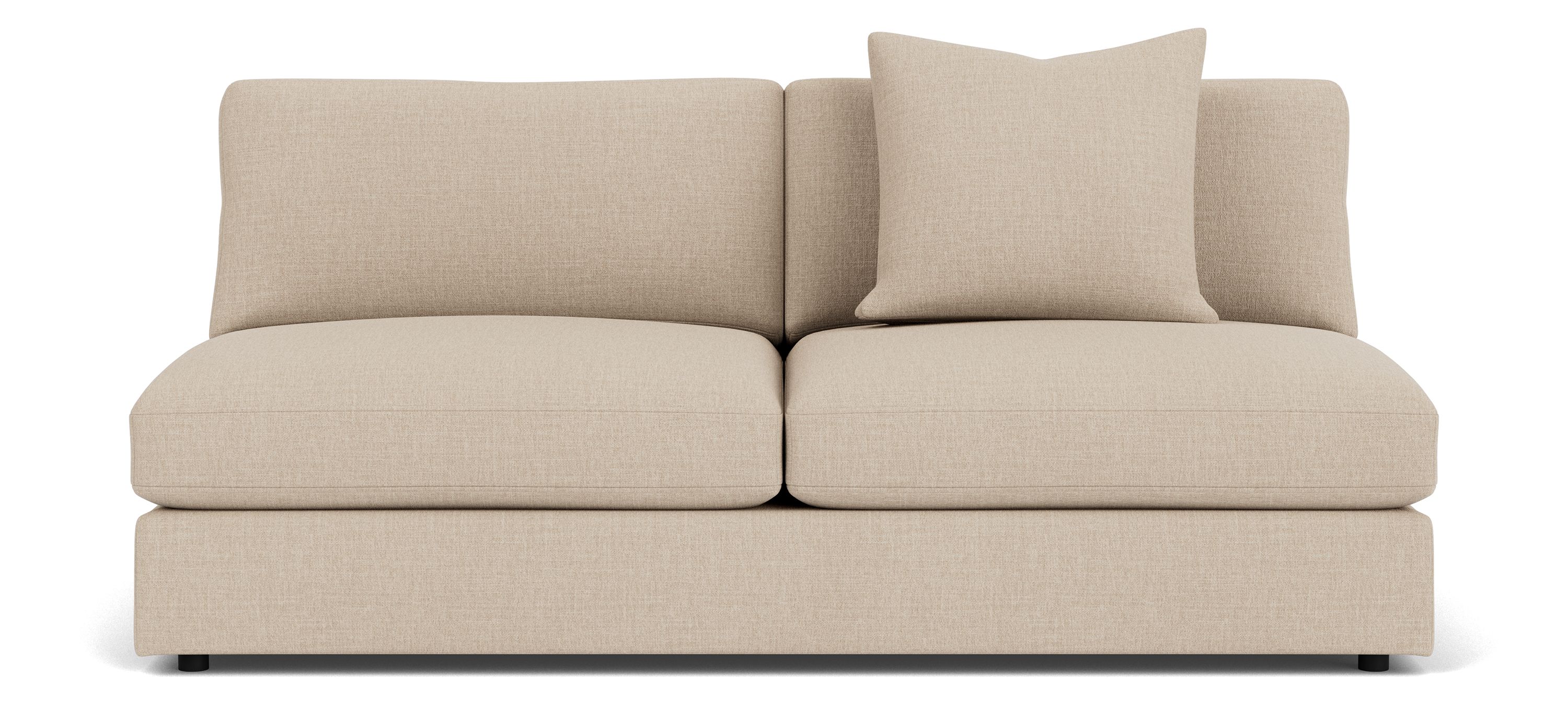 Linger/Stevens Deep 72" Armless Sofa in Mori Oatmeal