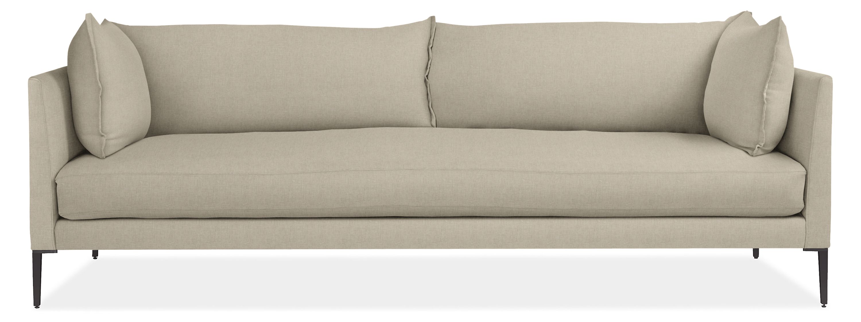 Vela 96" BenchCushion Sofa in Sumner Linen Modern Sofas and