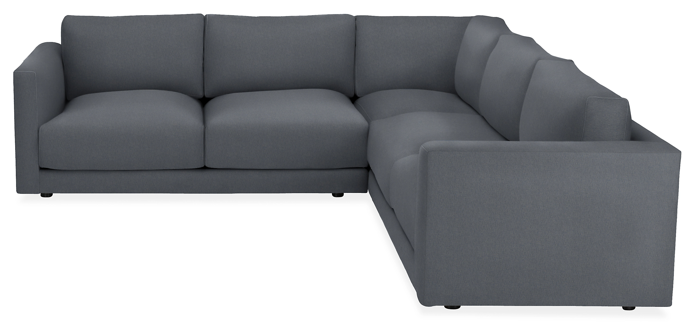 Clemens 104x104" Three-Piece Sectional in Hines Cadet